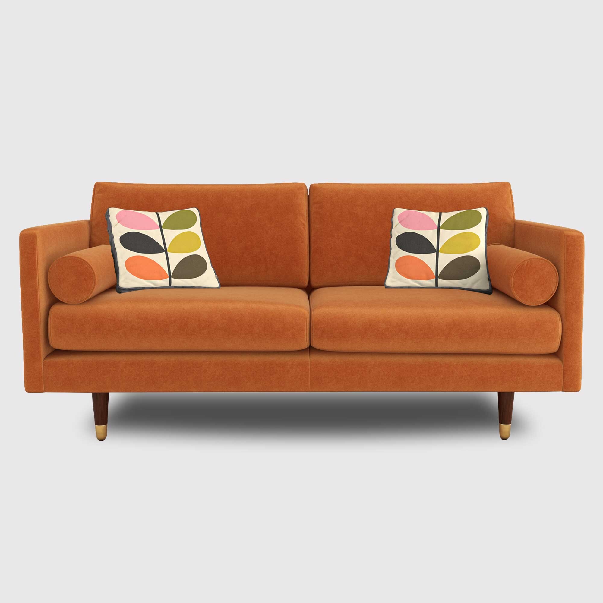 Orla Kiely Mimosa Medium Sofa, Orange Fabric | Barker & Stonehouse thumbnail