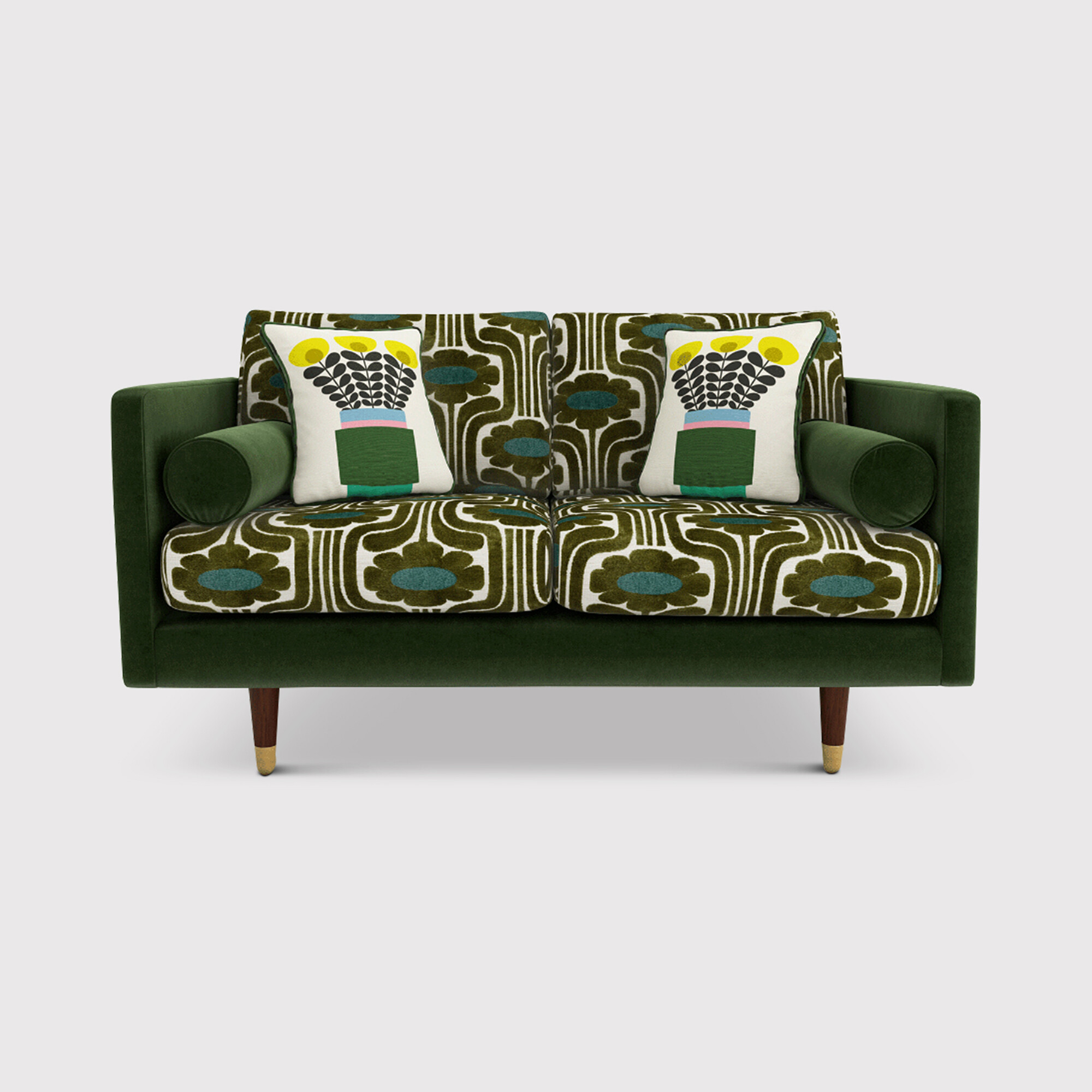 Orla Kiely Mimosa Small Sofa, Green Fabric | Barker & Stonehouse