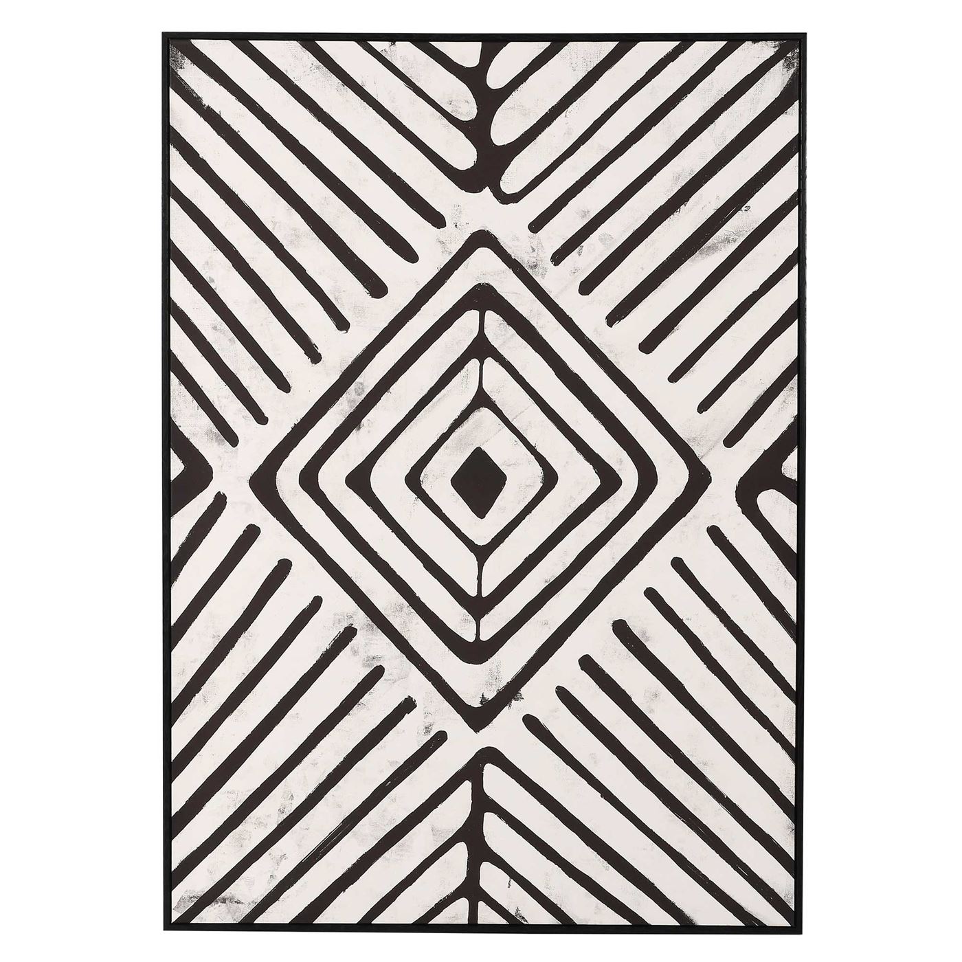 Mirror Image Canvas Print, Square, Black | Barker & Stonehouse