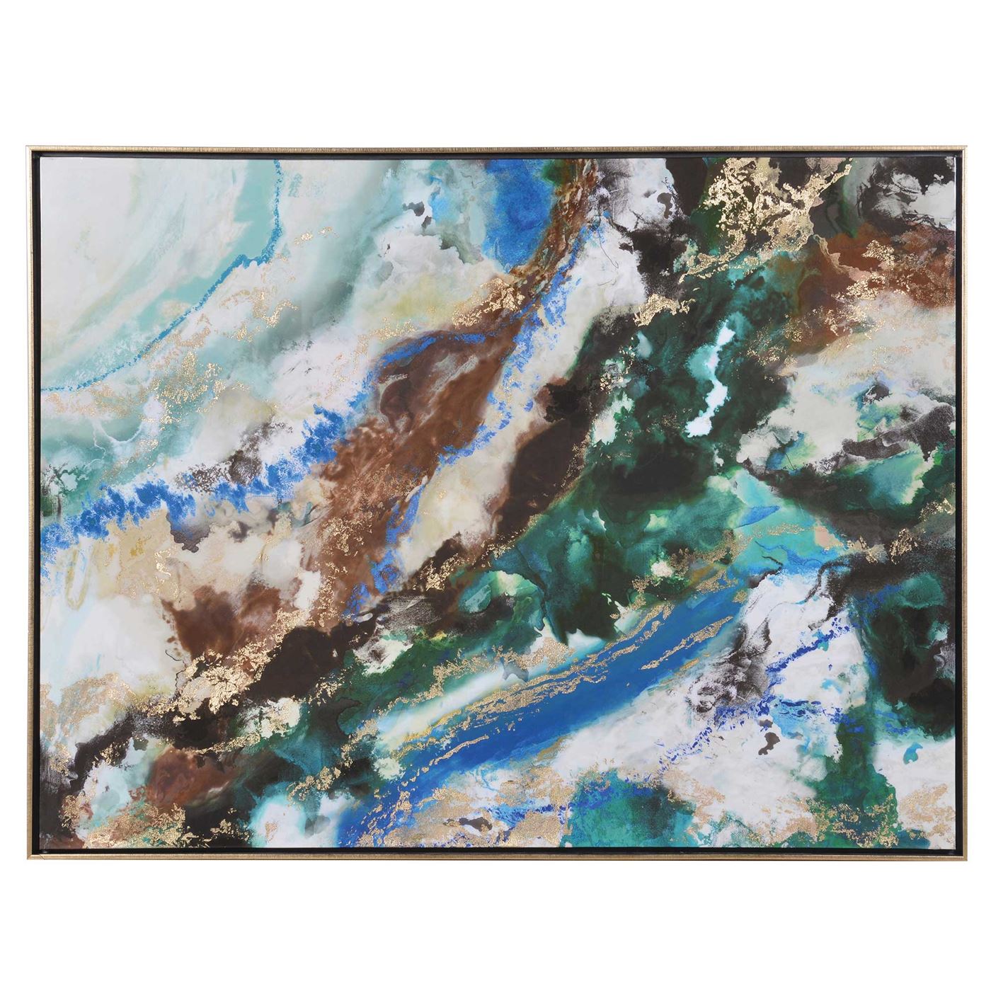 Multi Marble Abstract Picture Print, Square | Barker & Stonehouse