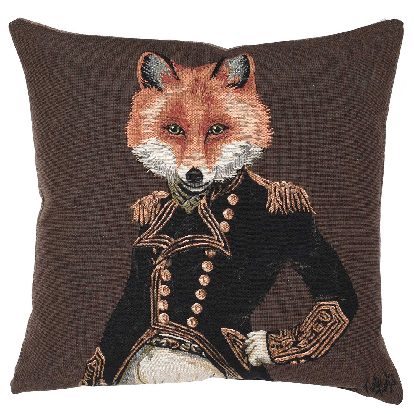 Photo of Mr fox cushion in square