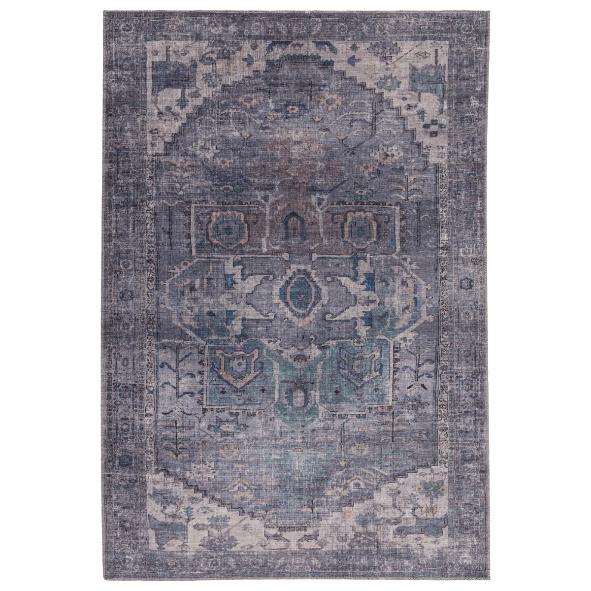 Myla Noor 120x170cm Rug, Square, Blue | W120cm | Barker & Stonehouse