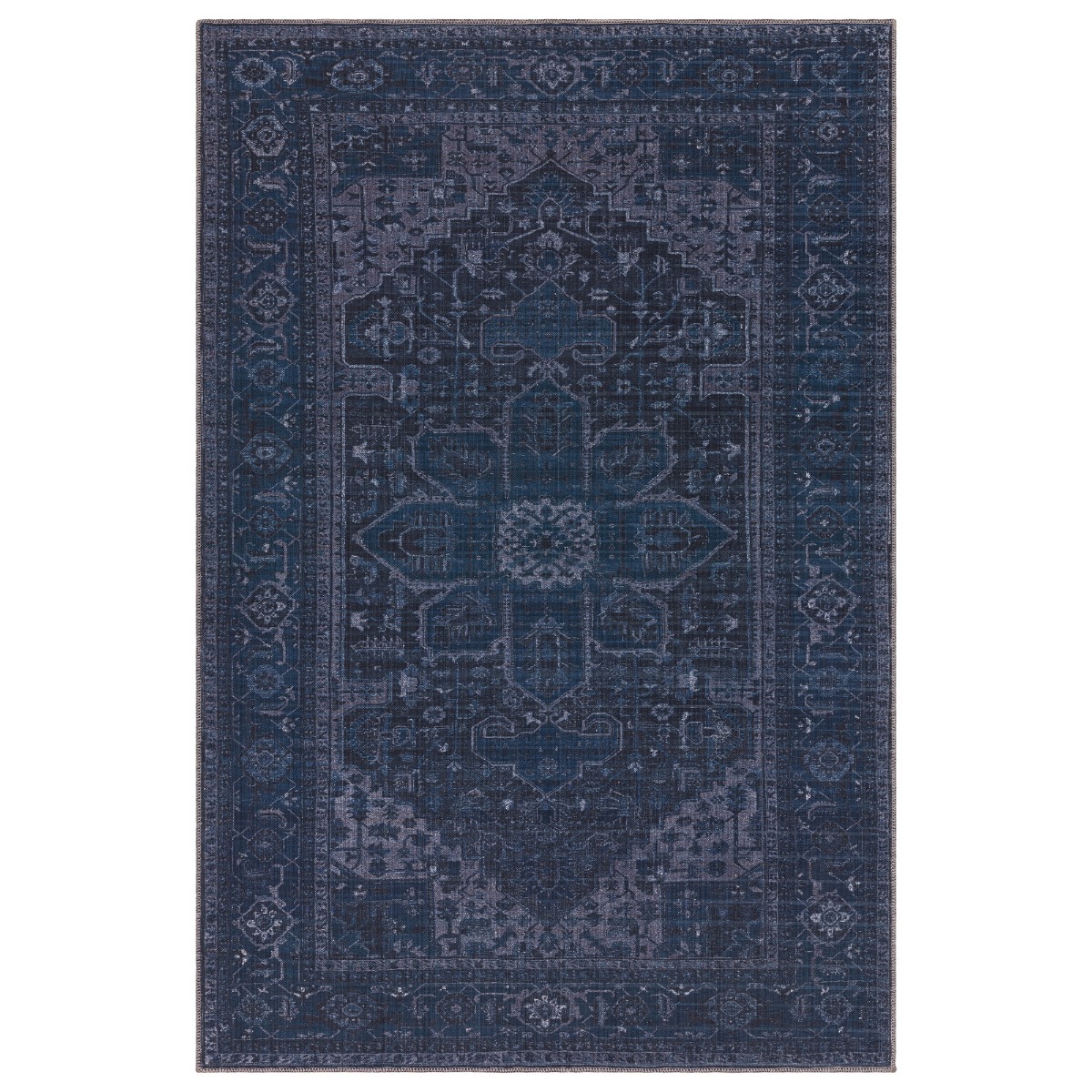 Myla Sara 120x170cm Rug, Square, Navy | W120cm | Barker & Stonehouse