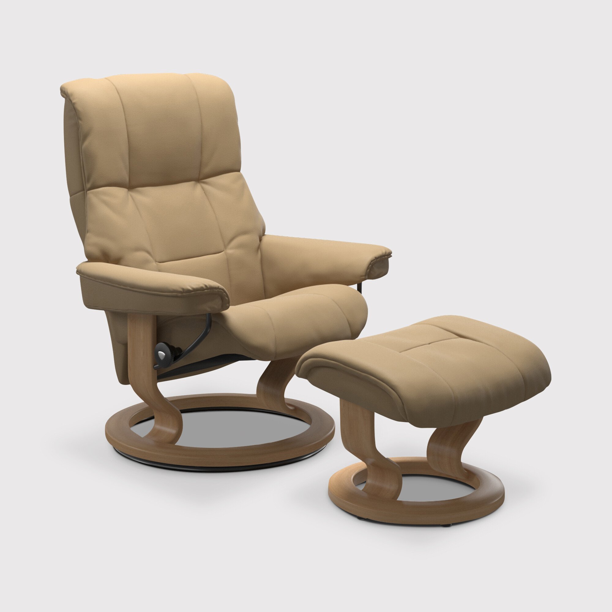 Stressless Mayfair Medium Recliner Chair & Stool Quickship Leather | Barker & Stonehouse