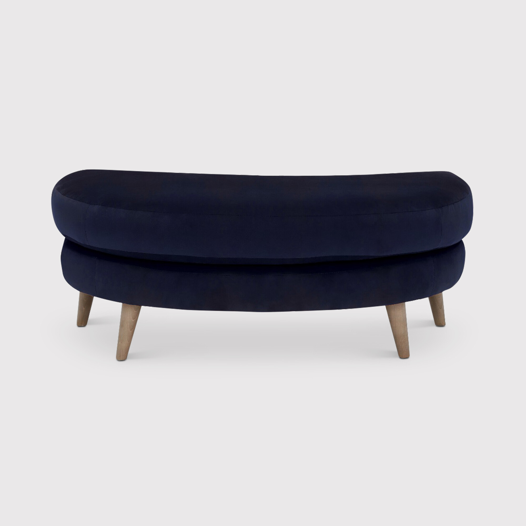 Myers Oval Cuddler Stool, Blue Fabric | Barker & Stonehouse