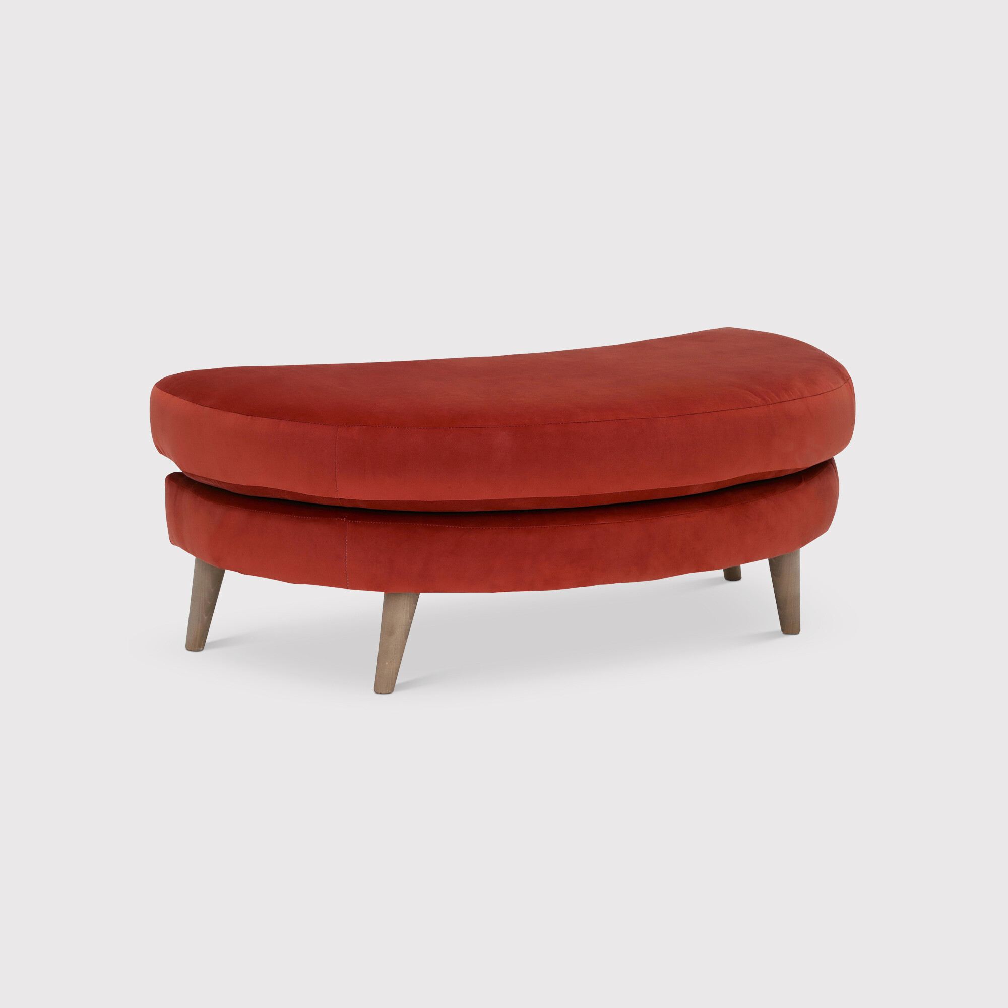 Myers Oval Cuddler Stool, Red Fabric | Barker & Stonehouse