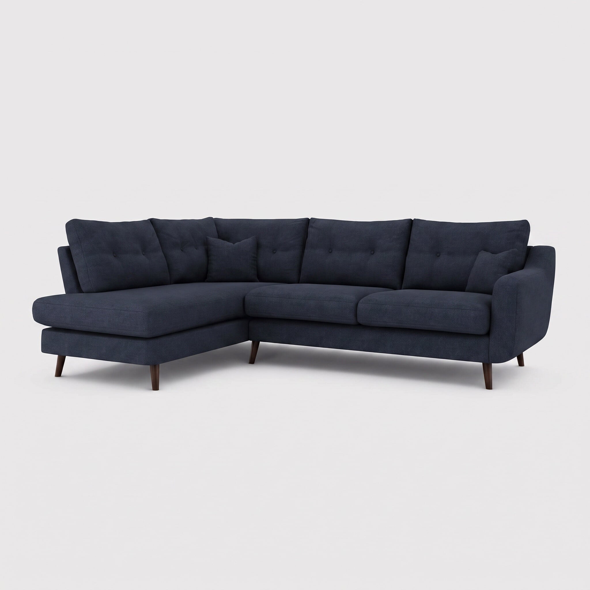 Myers corner group left corner sofa in navy fabric