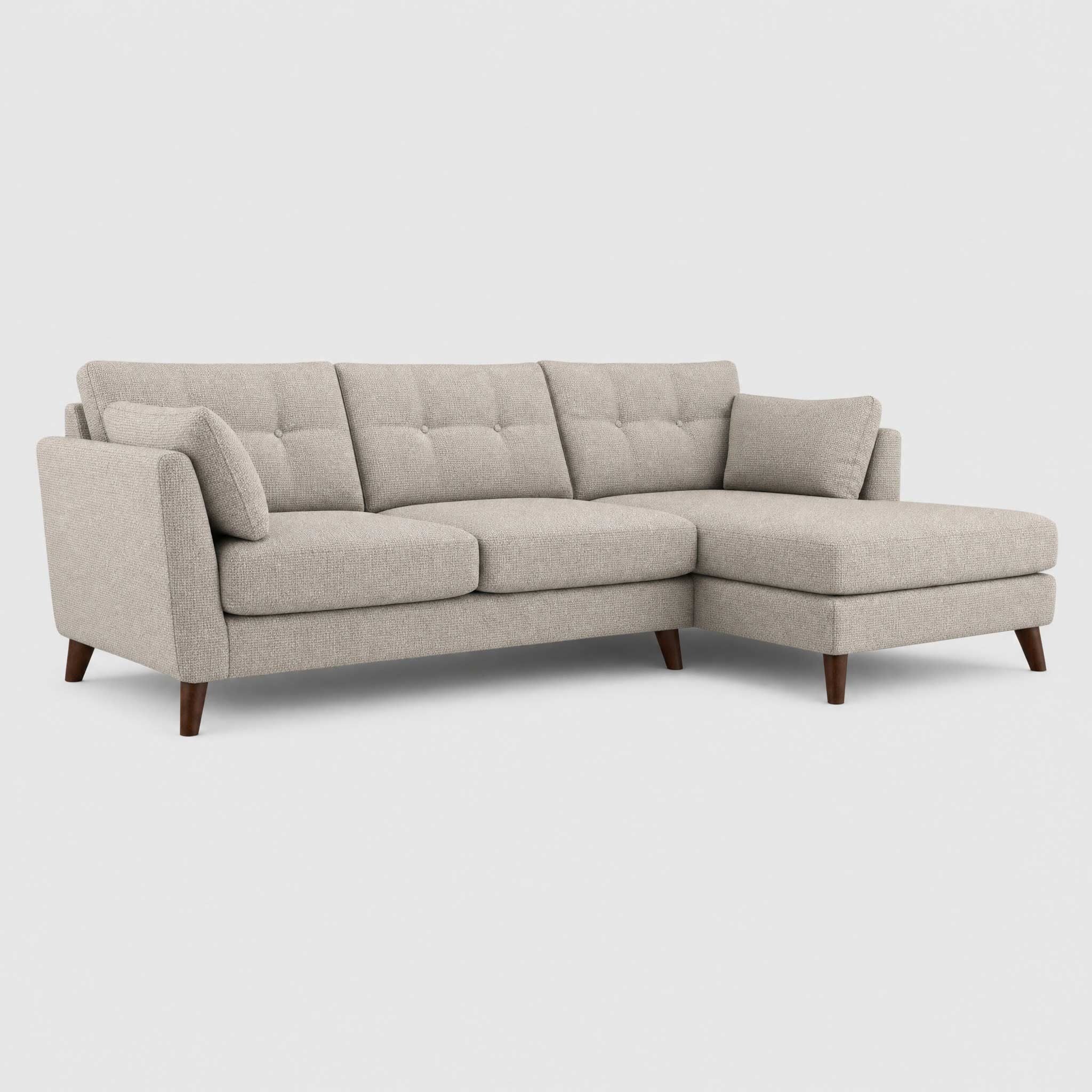 Benton right hand corner chaise corner sofa fabric