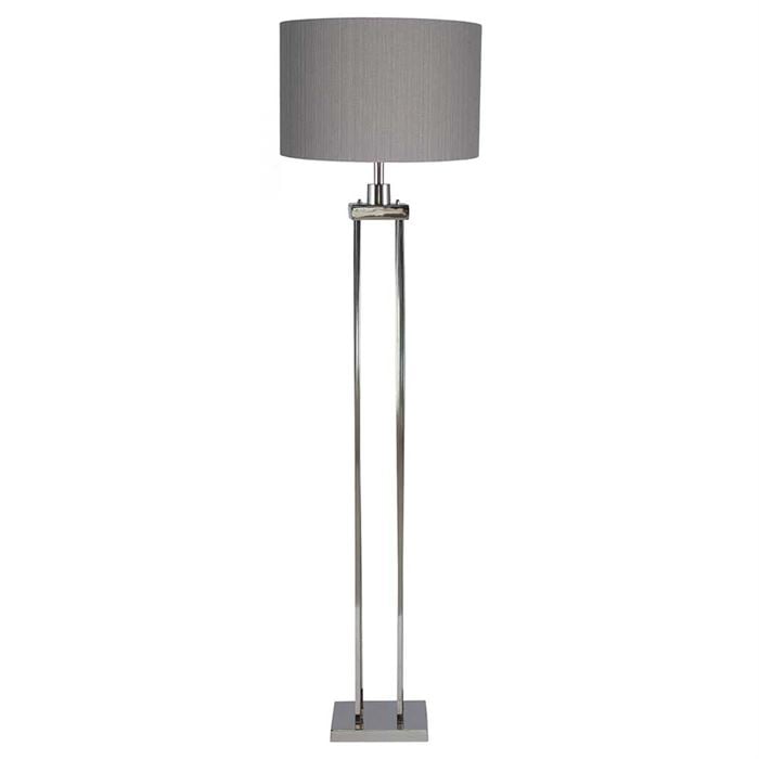 Nickel 4 Post Floor Lamp, Silver | Barker & Stonehouse
