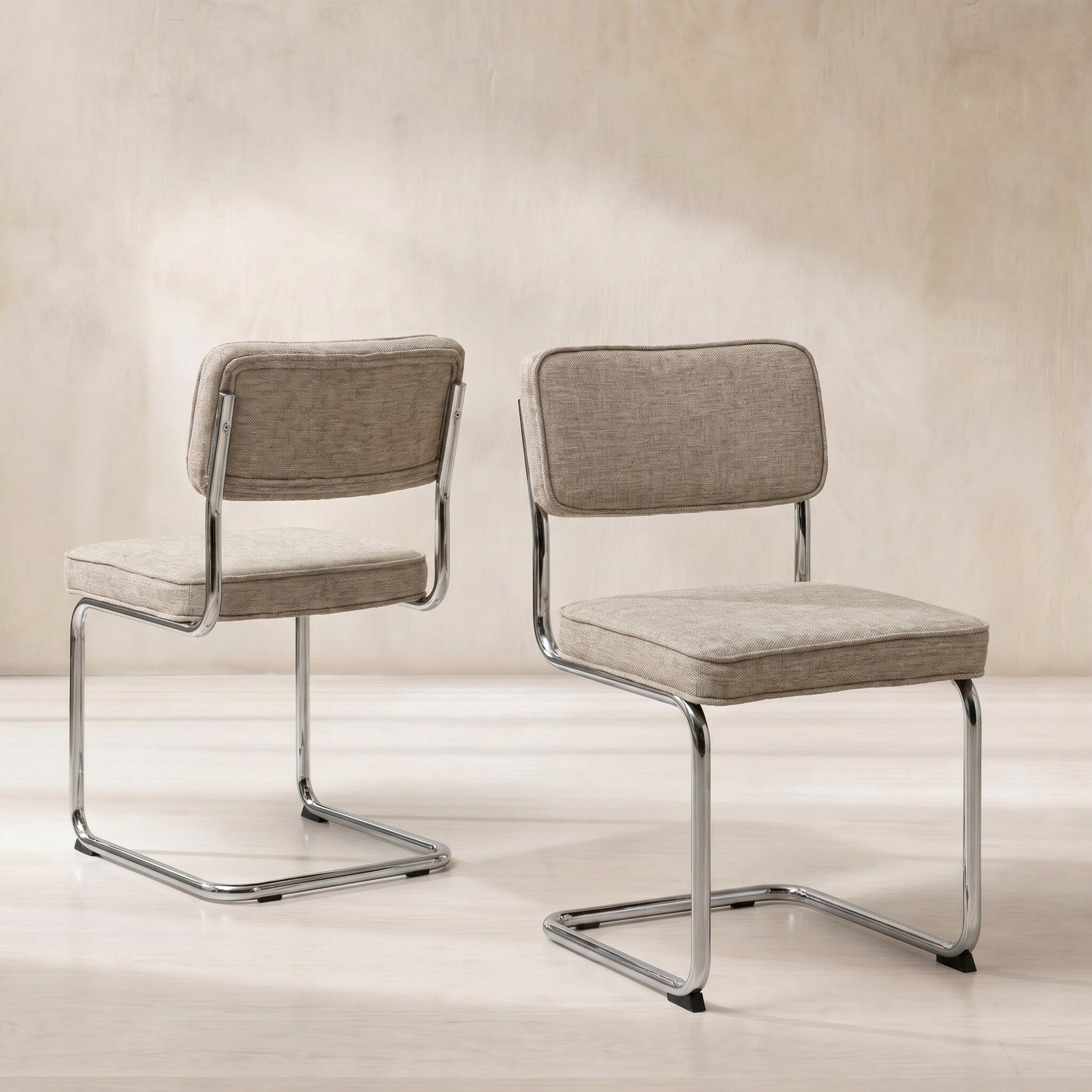 Nellim dining chair in neutral fabric