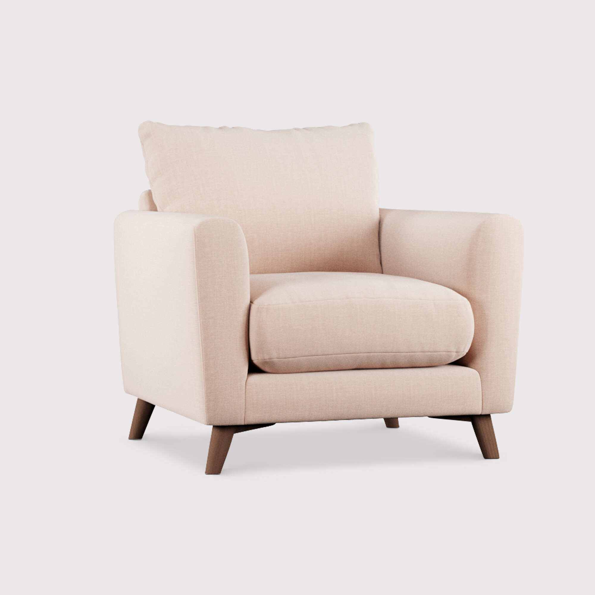 Newberry Fabric Armchair with Wooden Legs Barker Stonehouse