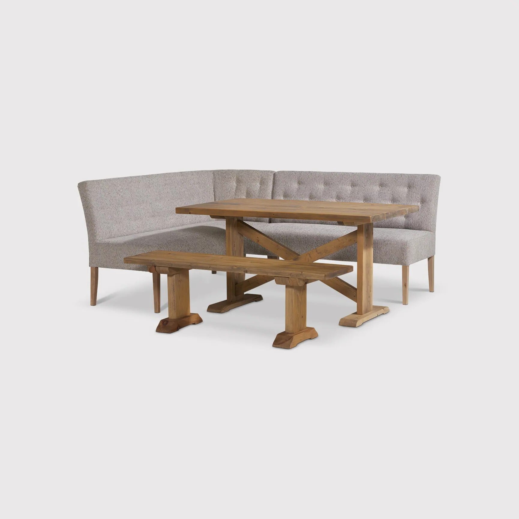 Medina lhf corner bench in wood