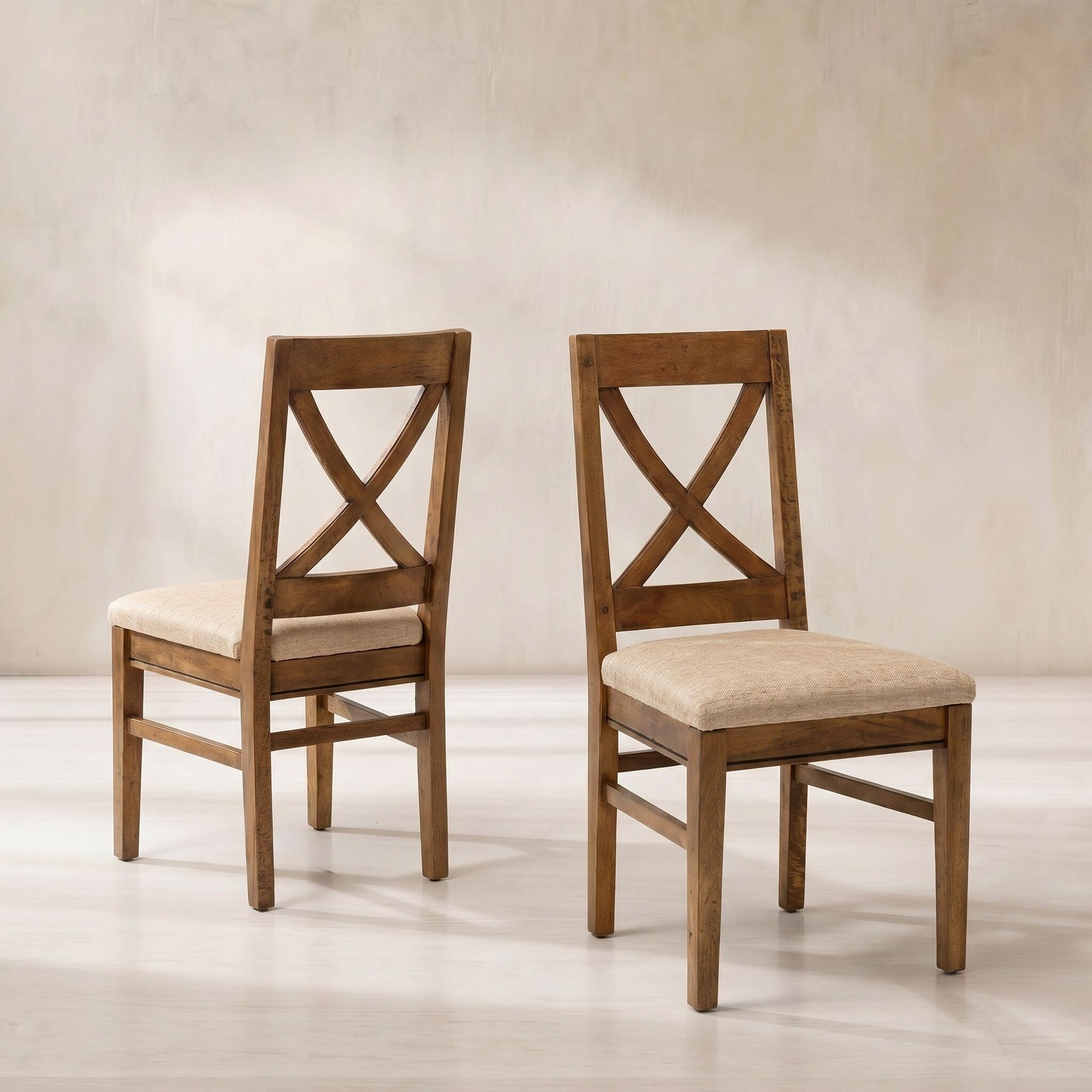 New frontier dining chair in brown fabric