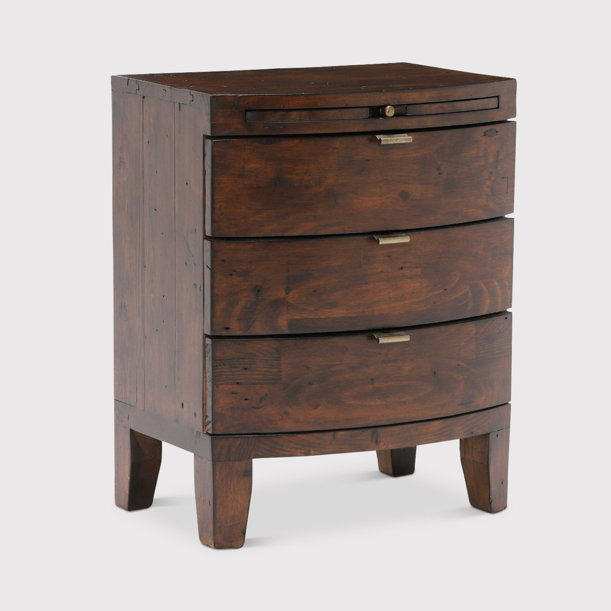 Navajos 3 Drawer Wide Bedside Table, Brown | Barker & Stonehouse