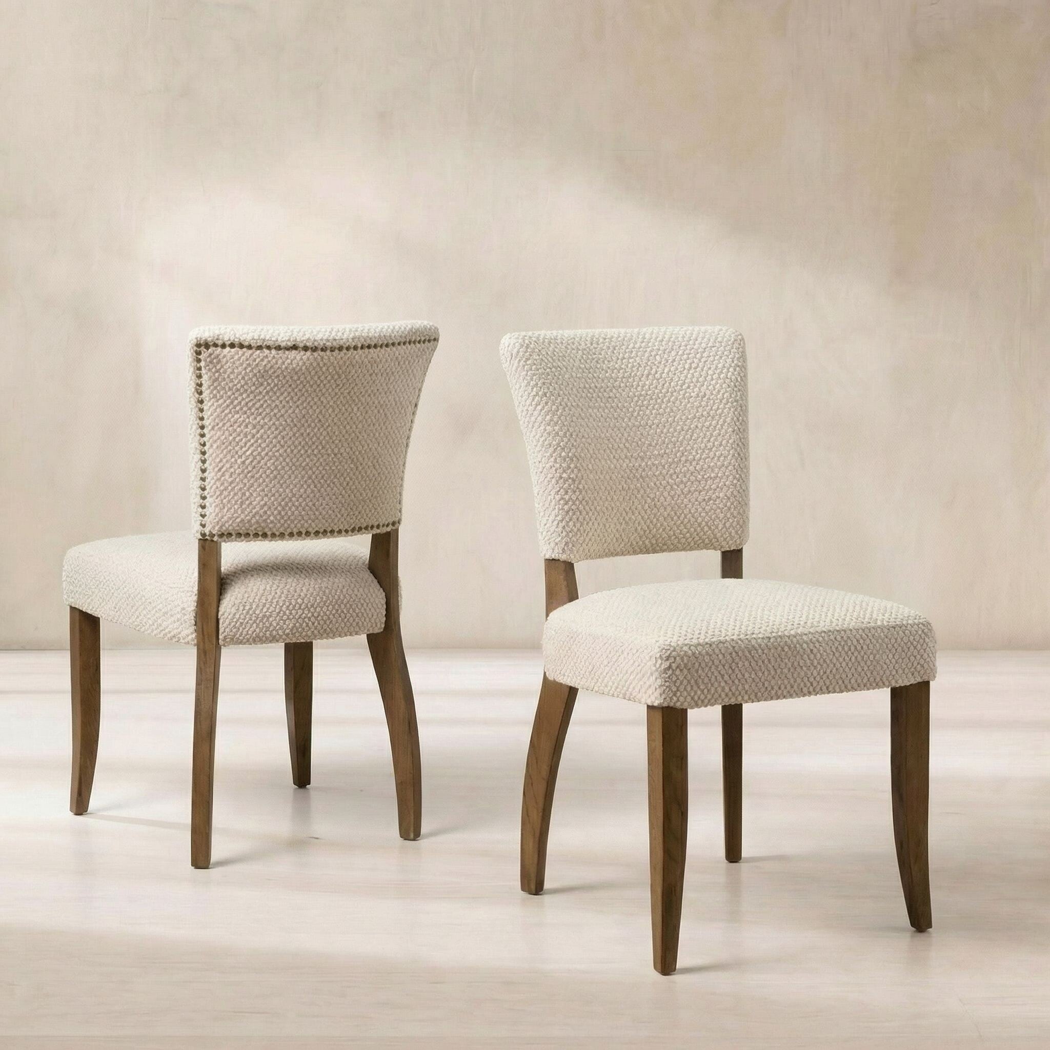 Otto dining chair in neutral fabric