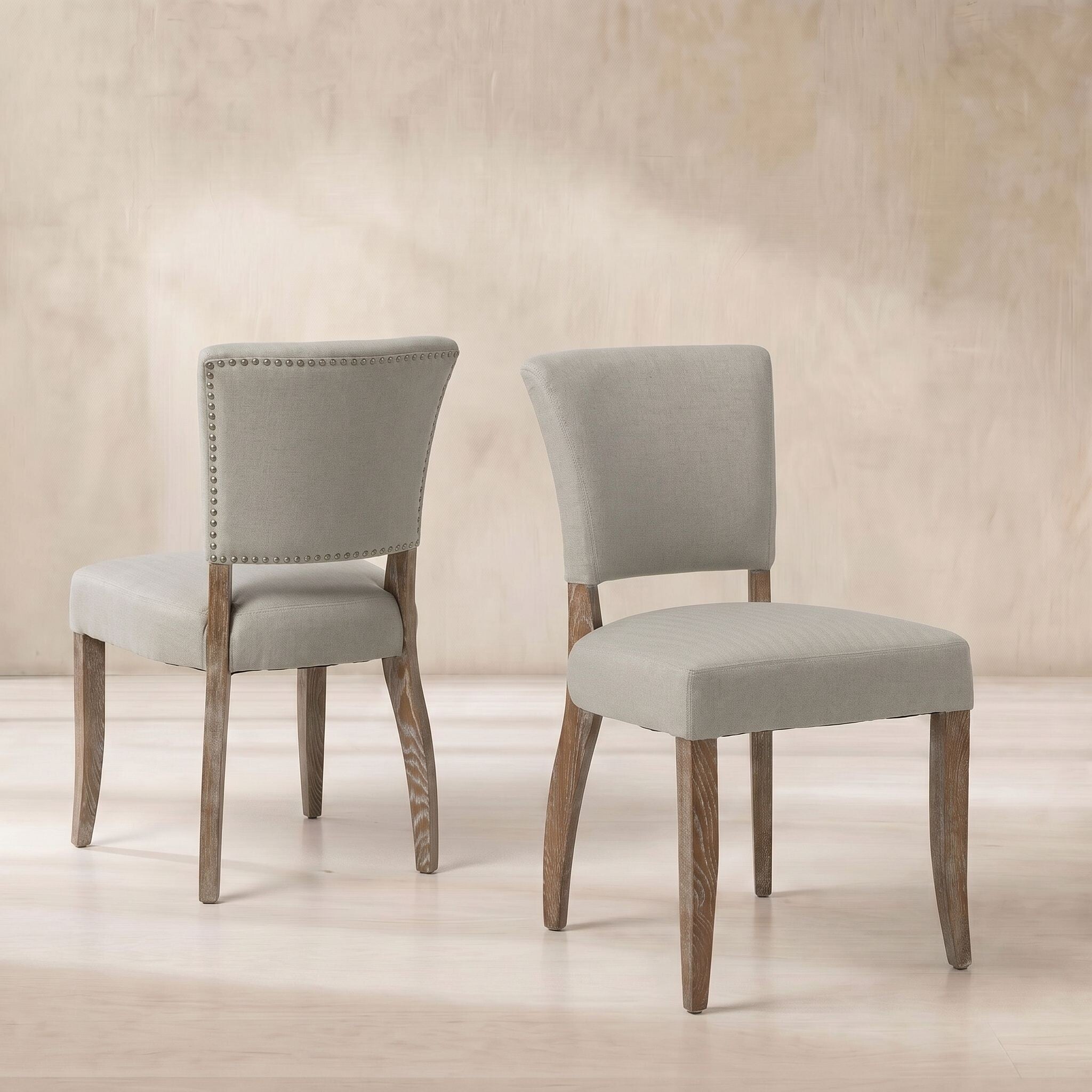Otto dining chair in neutral fabric