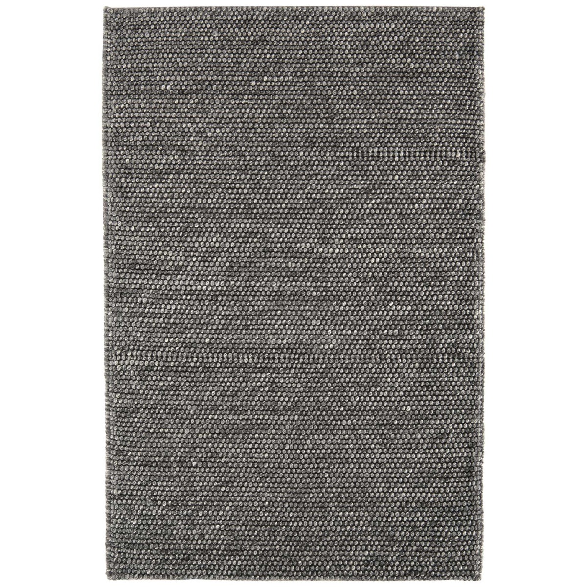 Flori Woven Charcoal 160x230cm Rug, Square, Grey Wool Blend | W160cm | Barker & Stonehouse