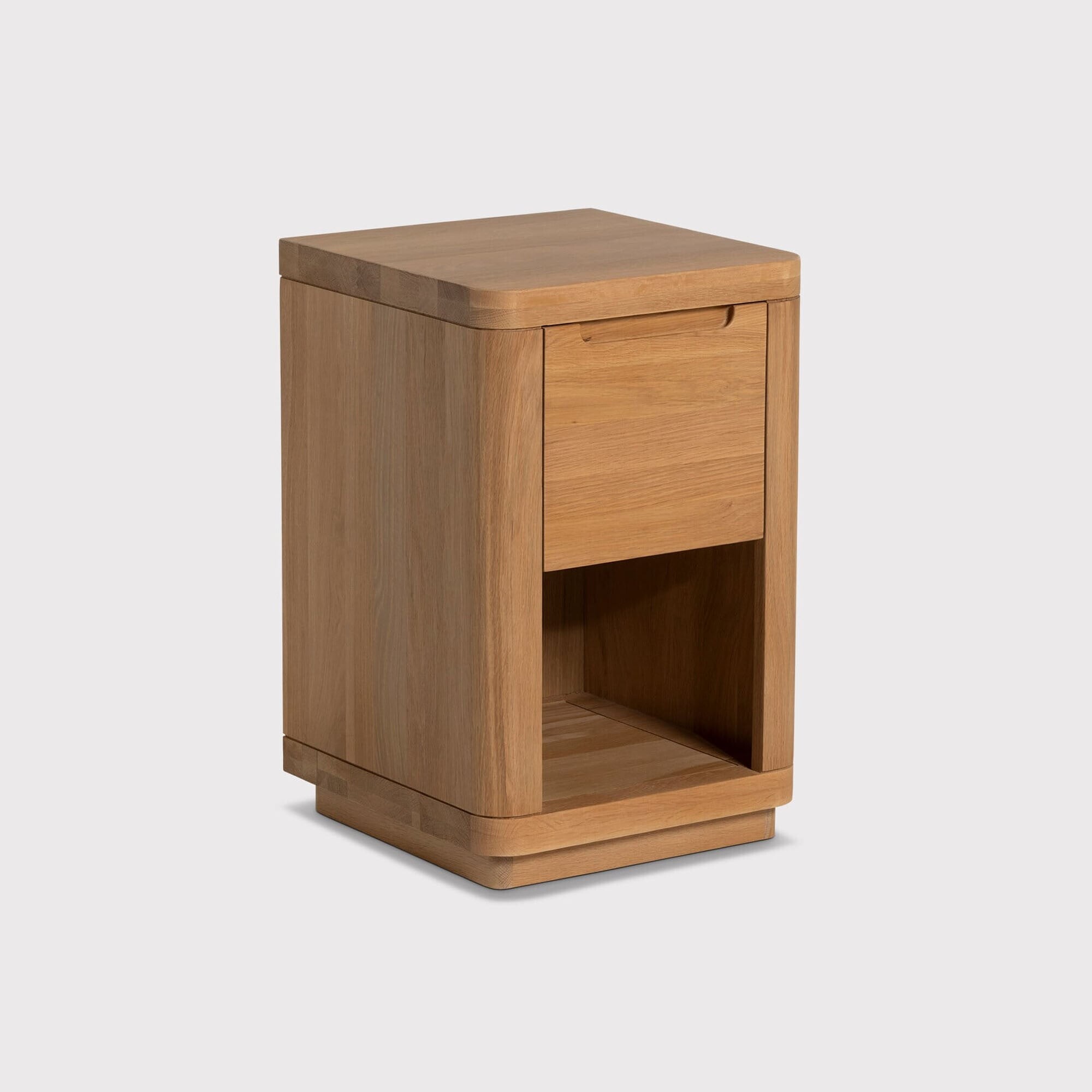 View Olav 1 drawer bedside 40x40x62cm table in neutral oak View Olav 1 drawer bedside 40x40x62cm table in neutral oak
