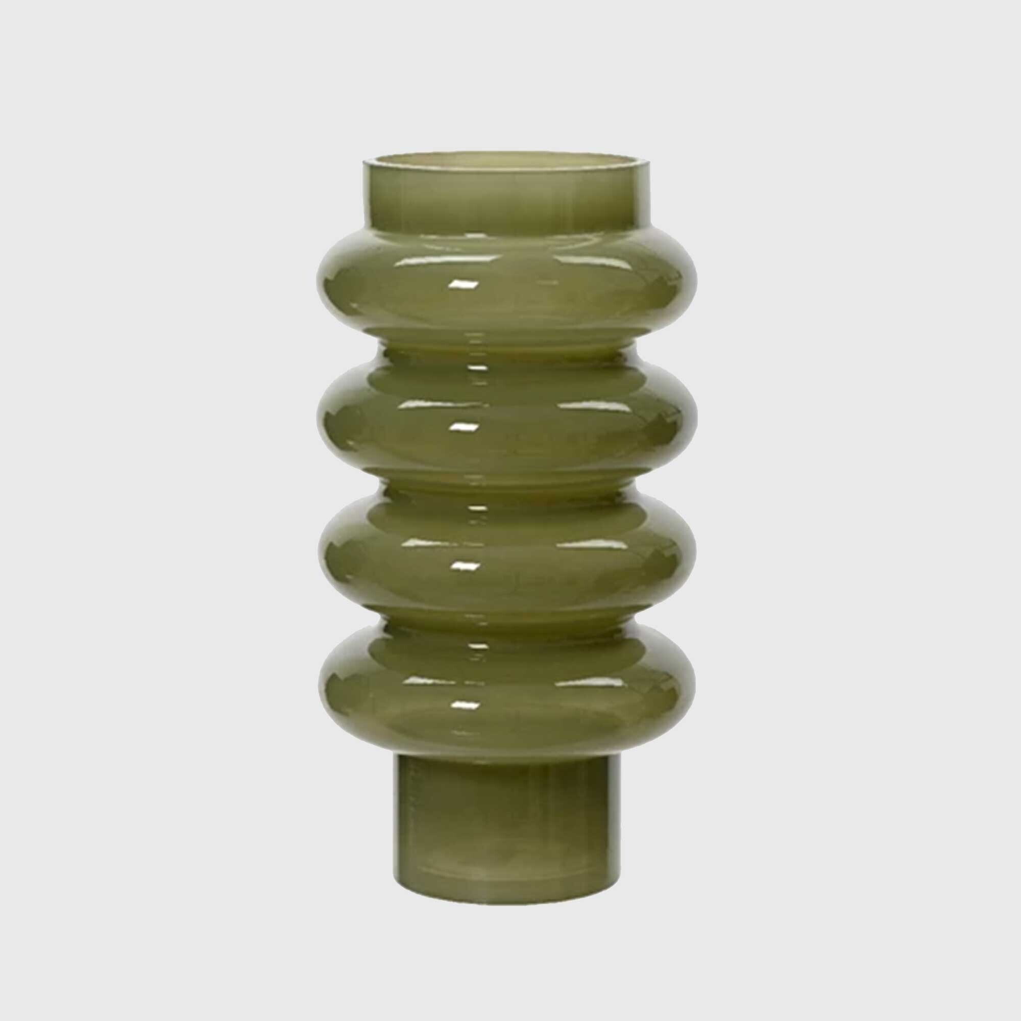 Olive Bubble Vase, Green Glass | Barker & Stonehouse thumbnail