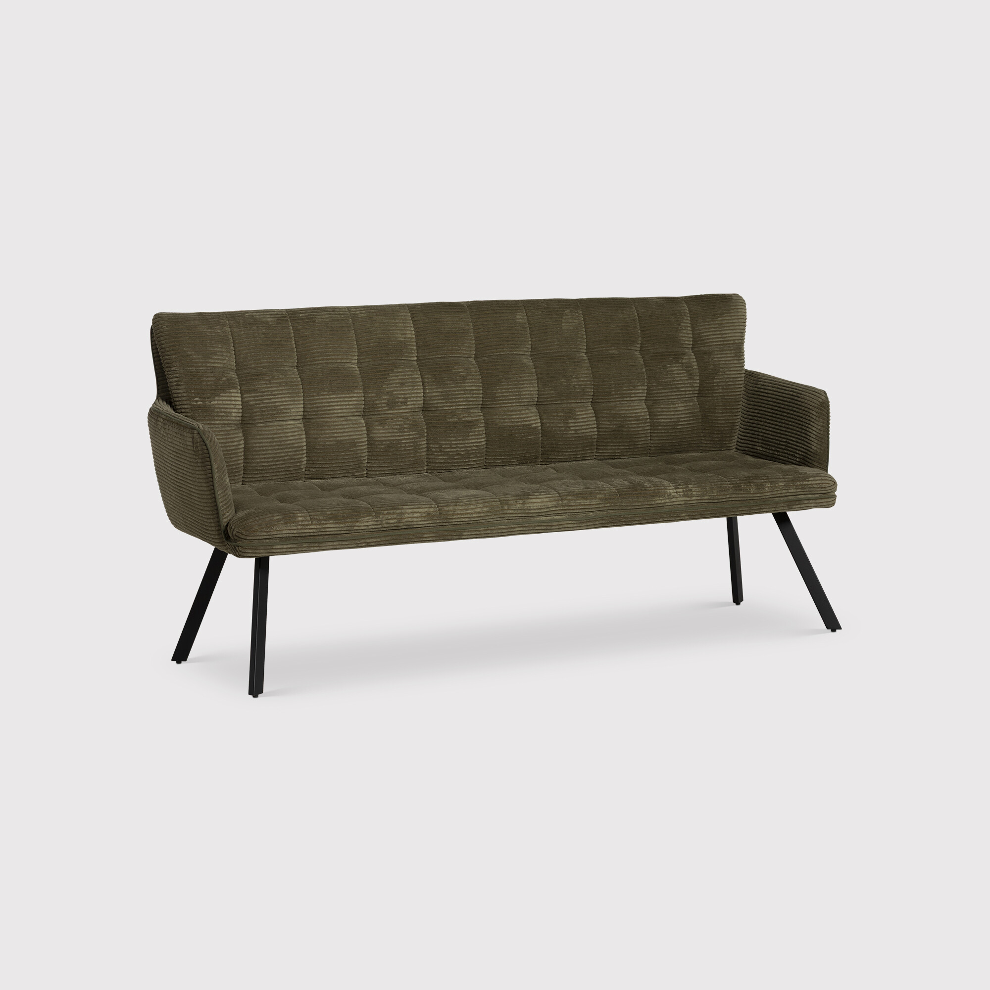 Oxnard Bench, Green Fabric | Barker & Stonehouse