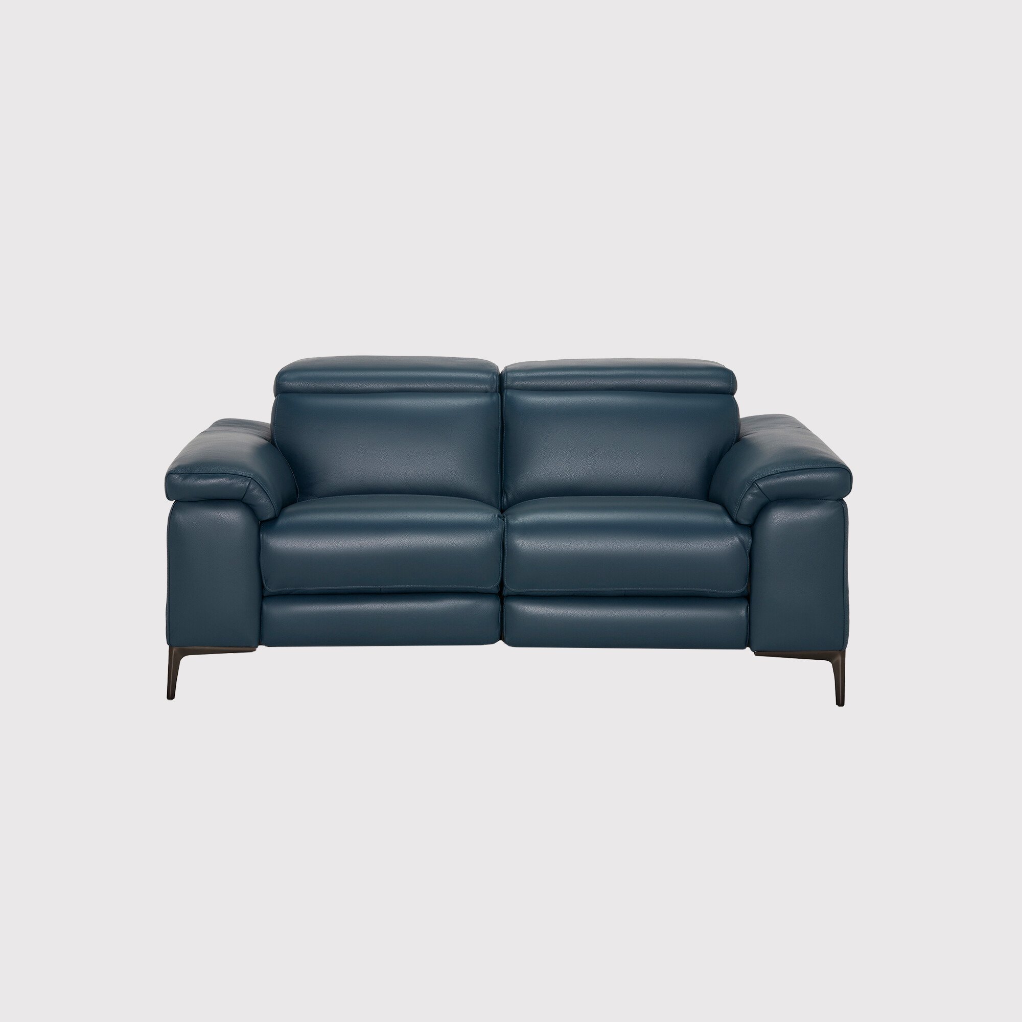 Corinne blue store reclining sofa