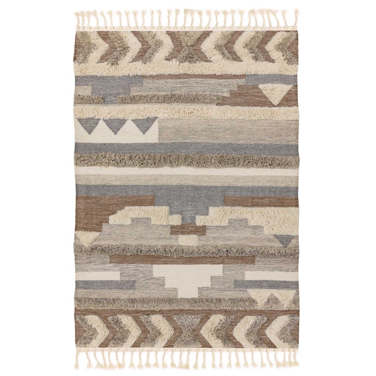 Marreu Tangier 120x170cm Rug, Square, Neutral | W120cm | Barker & Stonehouse