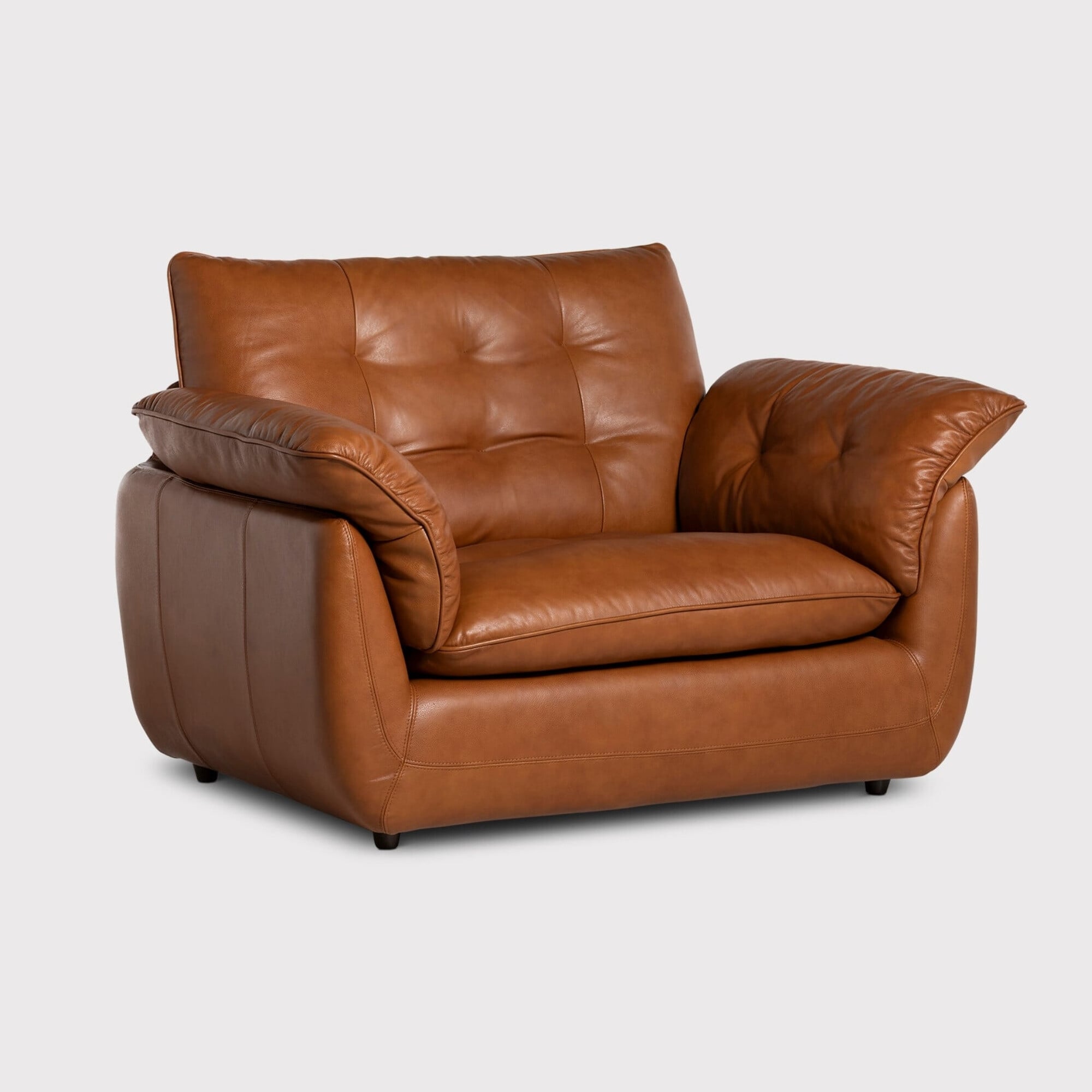 Pelle 1.25 arm armchair in brown leather