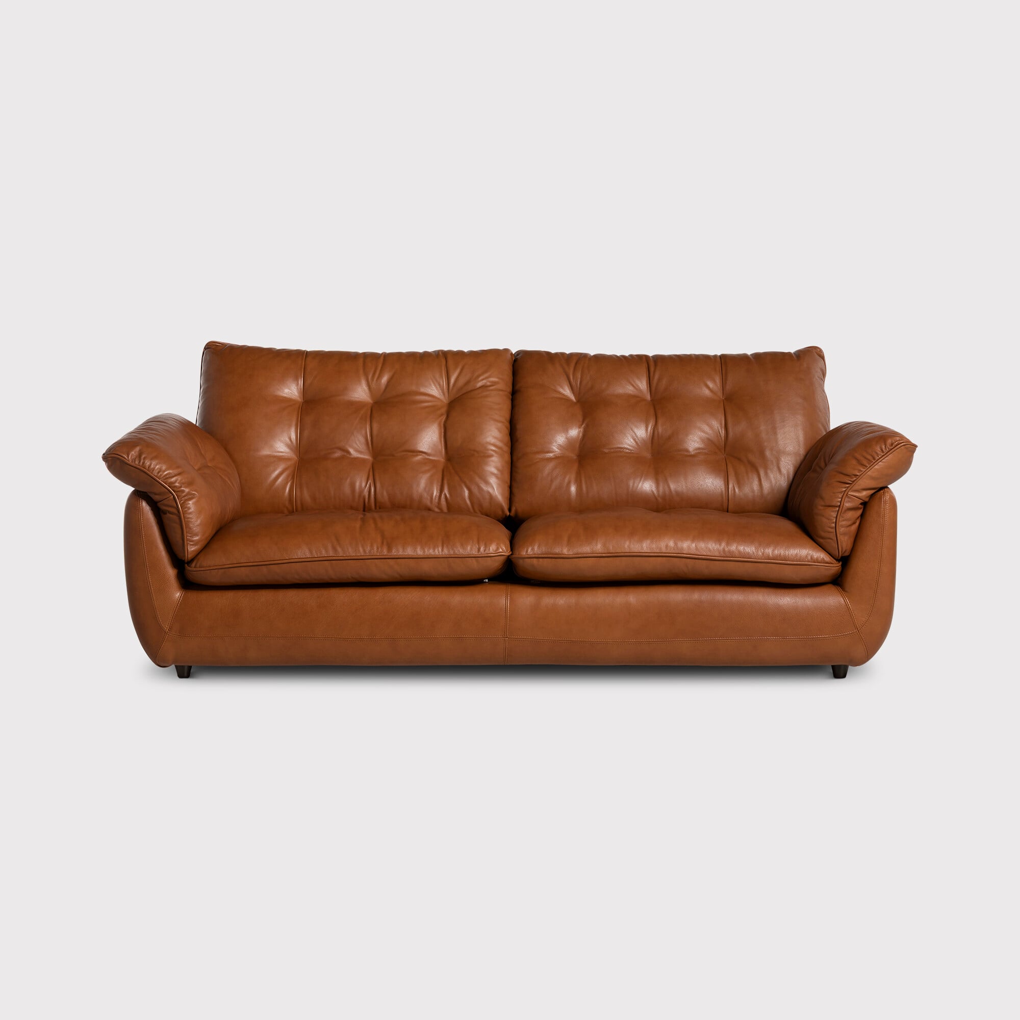 Pelle 2.5 seater sofa in brown leather