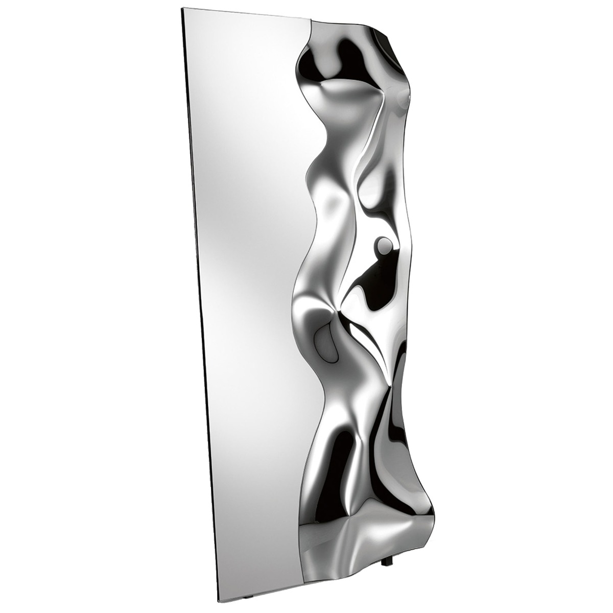 Fiam Phantom Rectangular Mirror 190x90x15cm, Square, Silver | Barker & Stonehouse