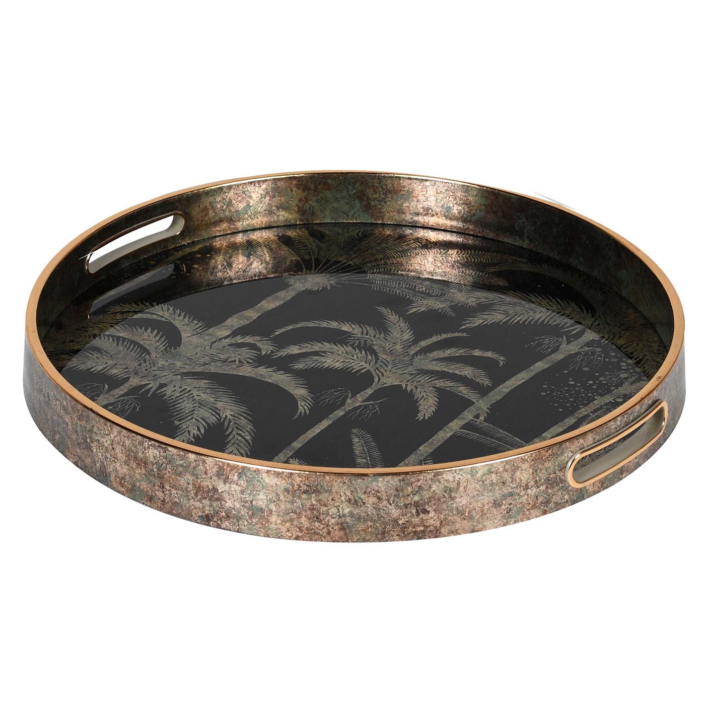 Palm Tree Tray, Black | Barker & Stonehouse