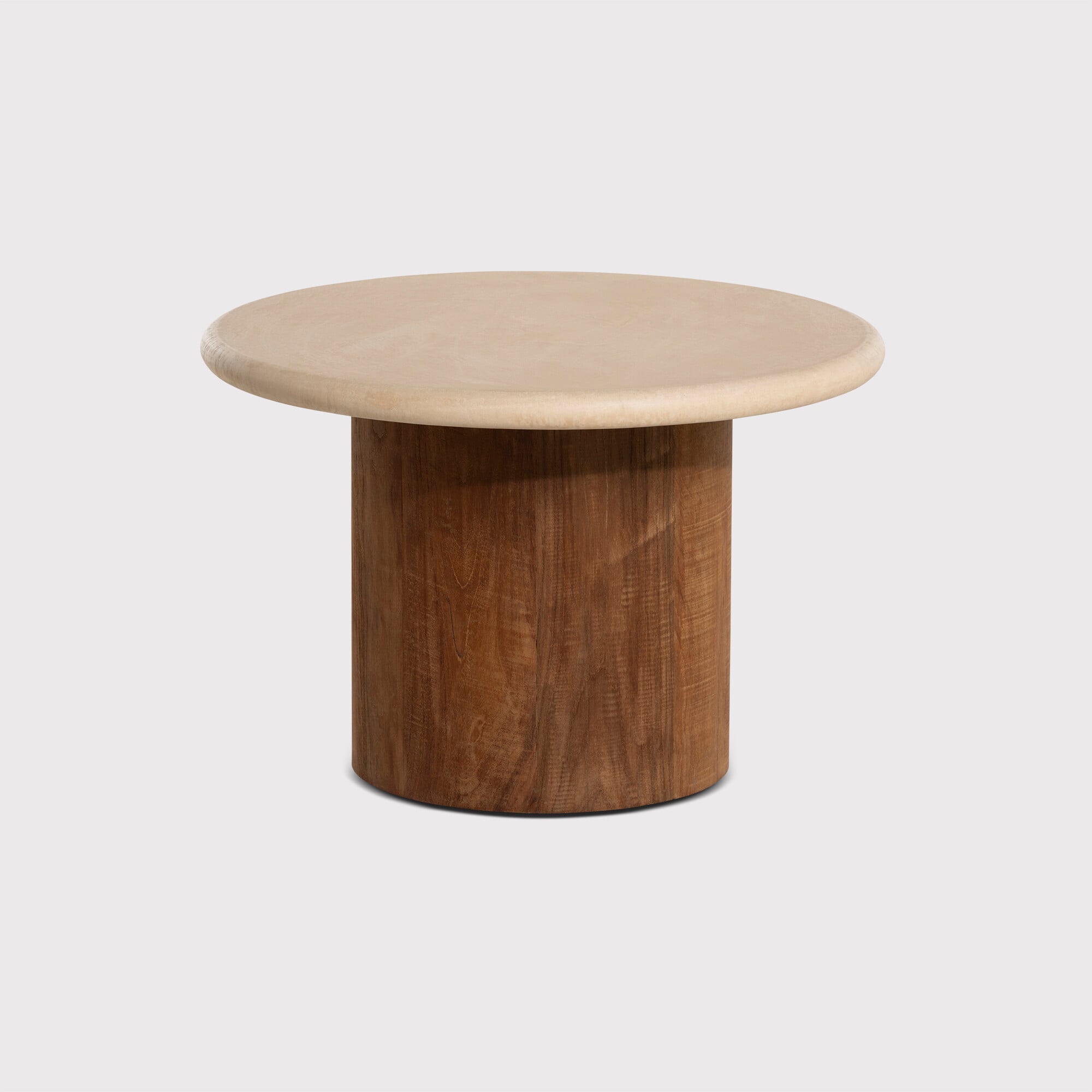 View Old java panama round coffee table 60x60x40cm in round in brown stone effect View Old java panama round coffee table 60x60x40cm in round in brown stone effect
