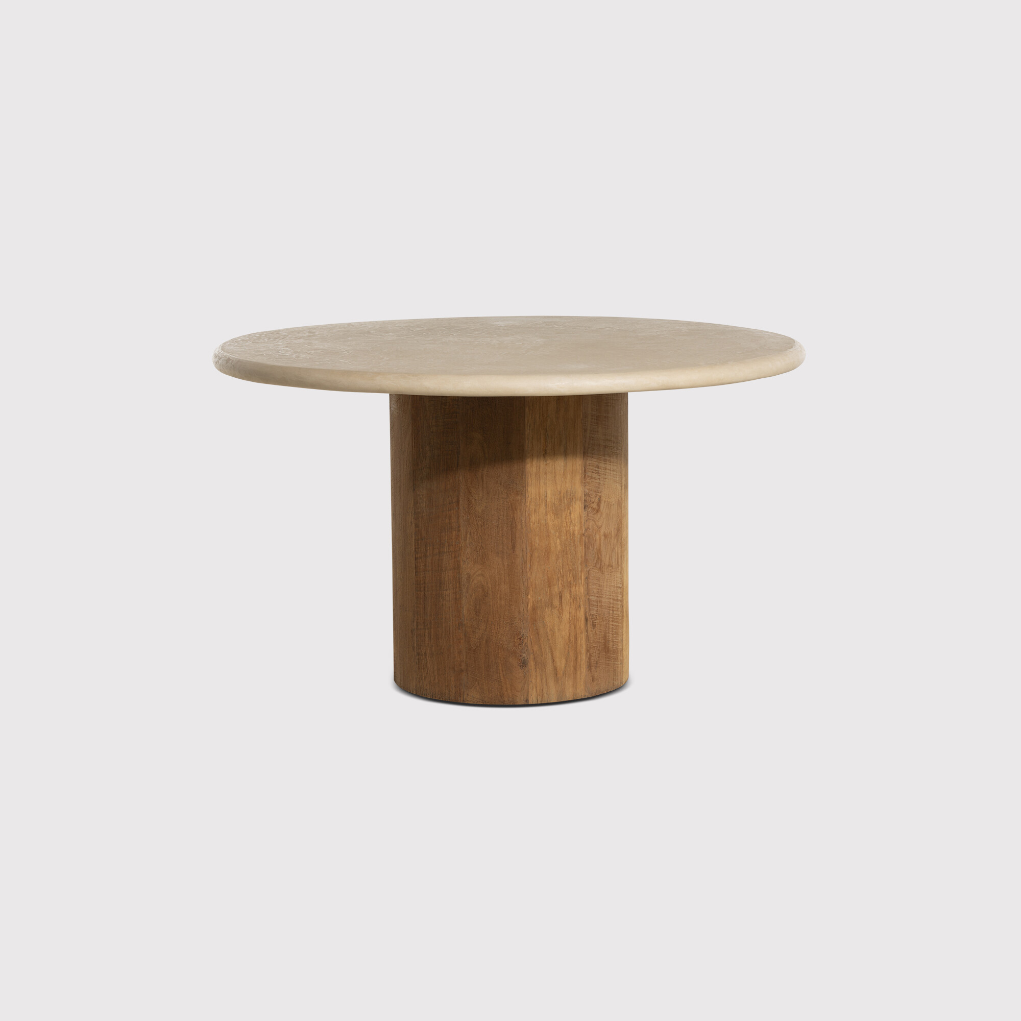 View Old java panama round dining table 120x120x77cm in round in brown stone effect View Old java panama round dining table 120x120x77cm in round in brown stone effect