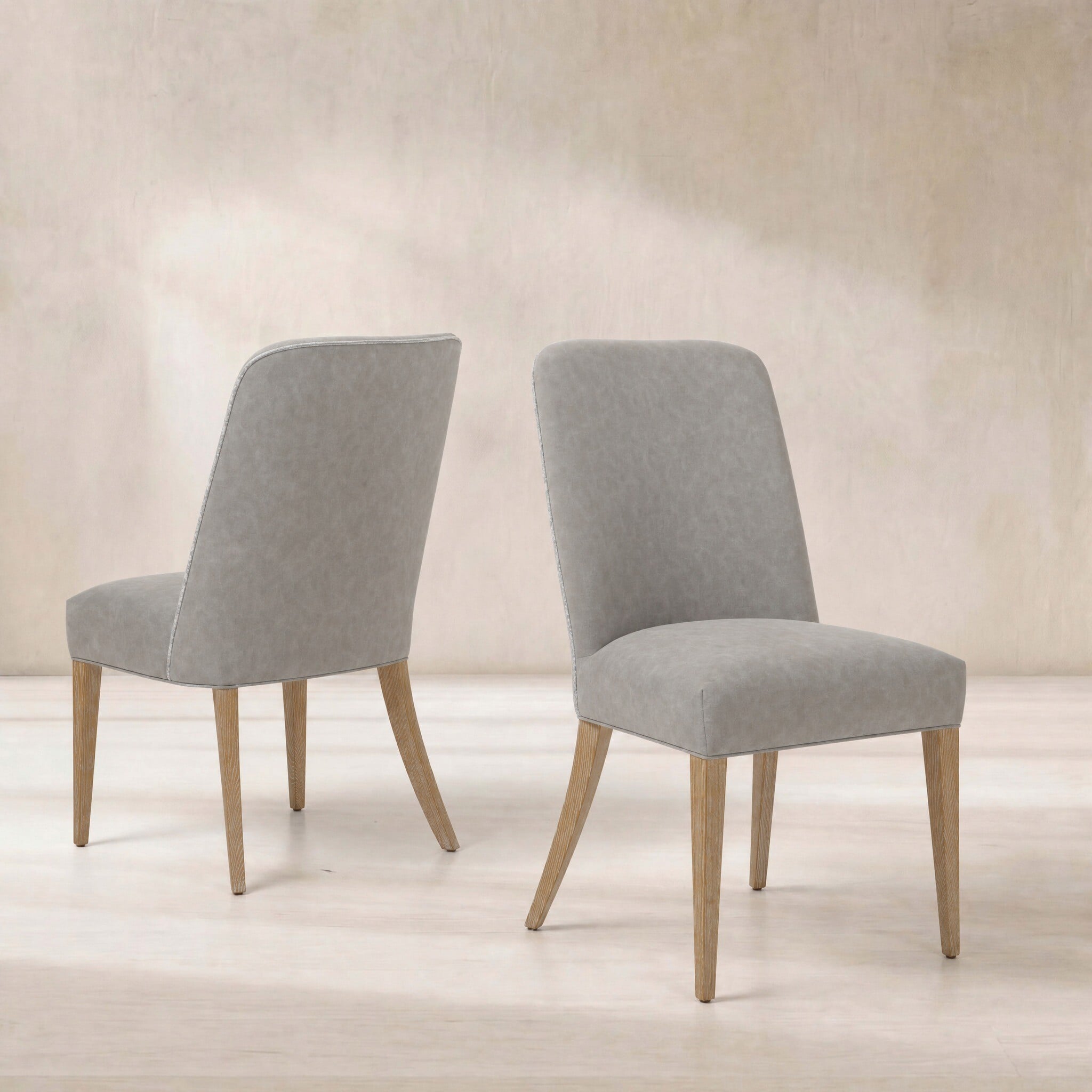 Pinner dining chair in grey leather