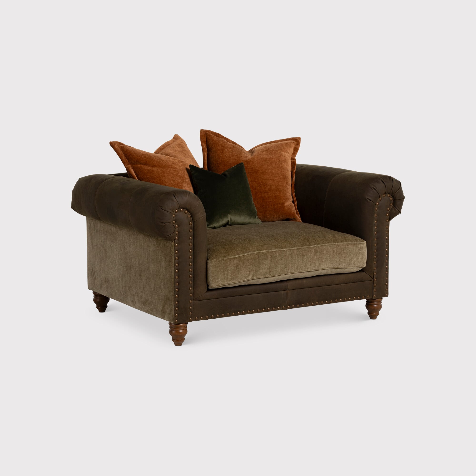 Pomeroy snuggler in brown fabric