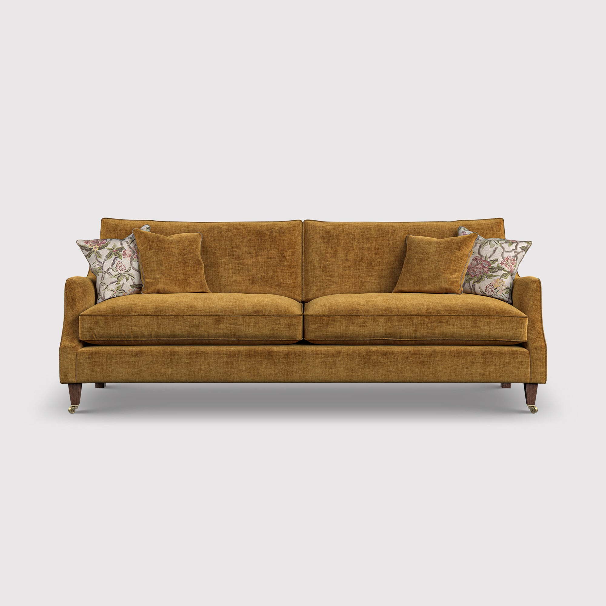 English heritage quarry 26 extra large sofa- pre-set scatters in orange fabric