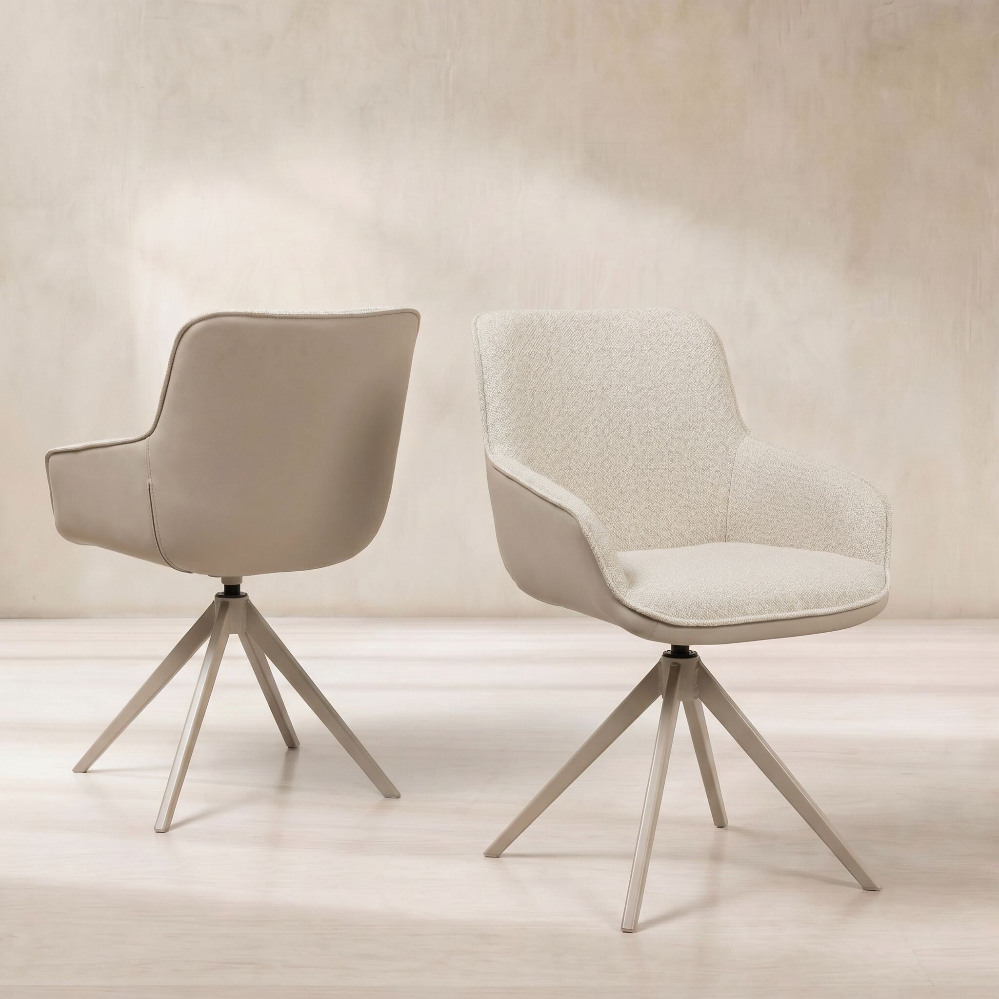 Rafe dining chair beige in neutral fabric