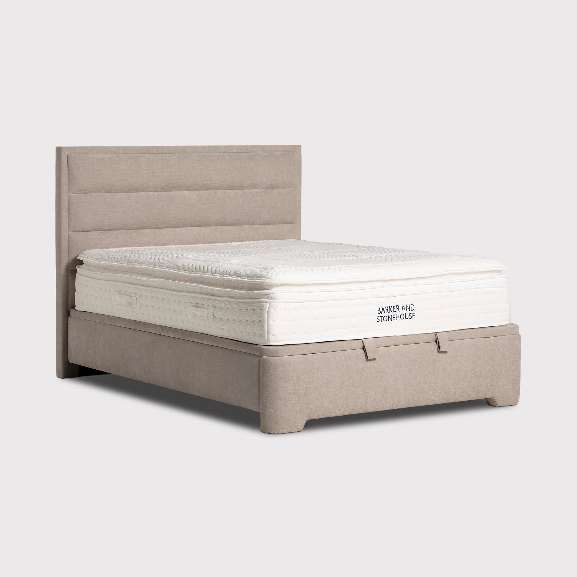 View Rothbury super king ottoman bed in neutral fabric View Rothbury super king ottoman bed in neutral fabric