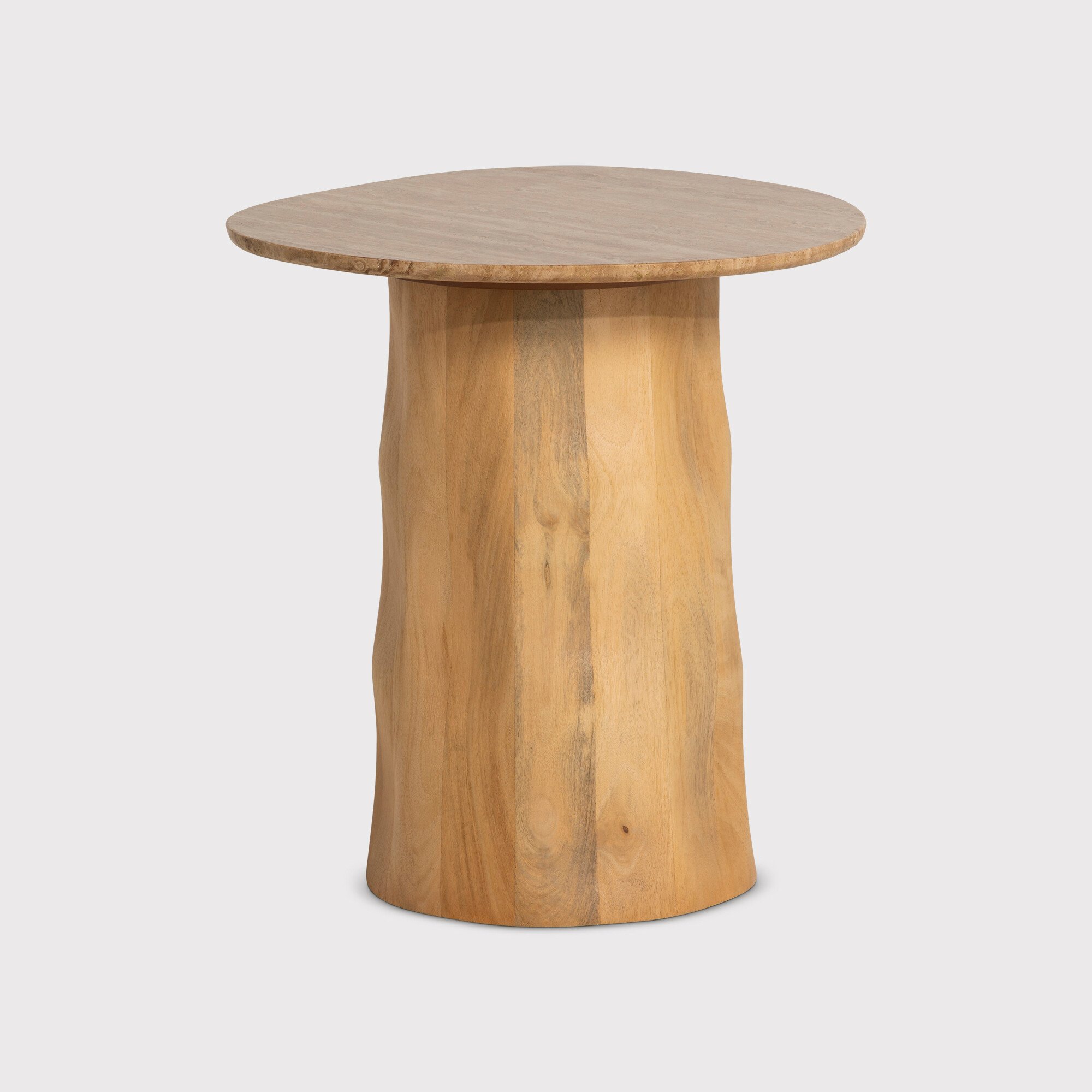 Rodin Organic Shape Side Table 45x40x50cm, Round, Neutral Wood | Barker & Stonehouse