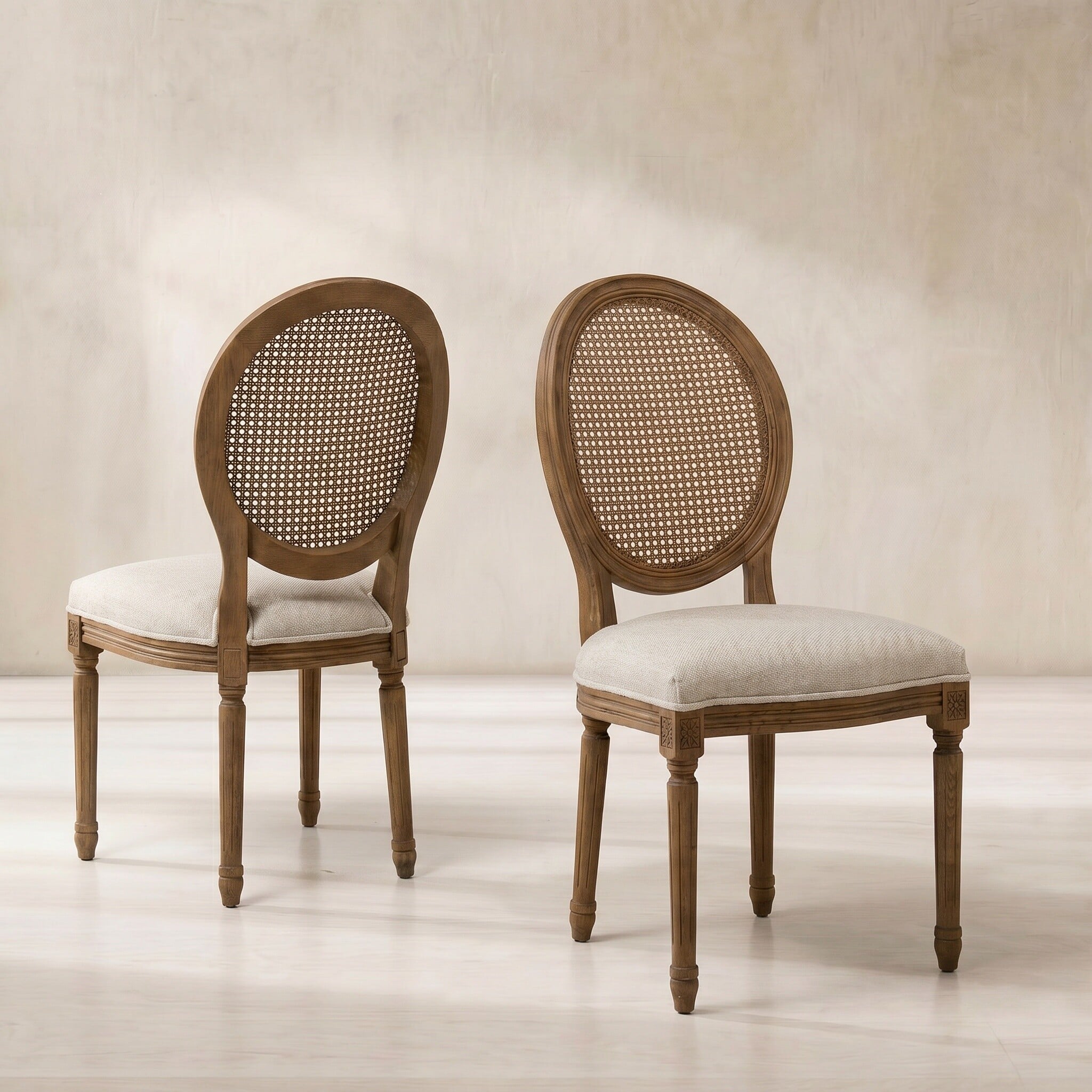 Reina dining chair in grey rattan