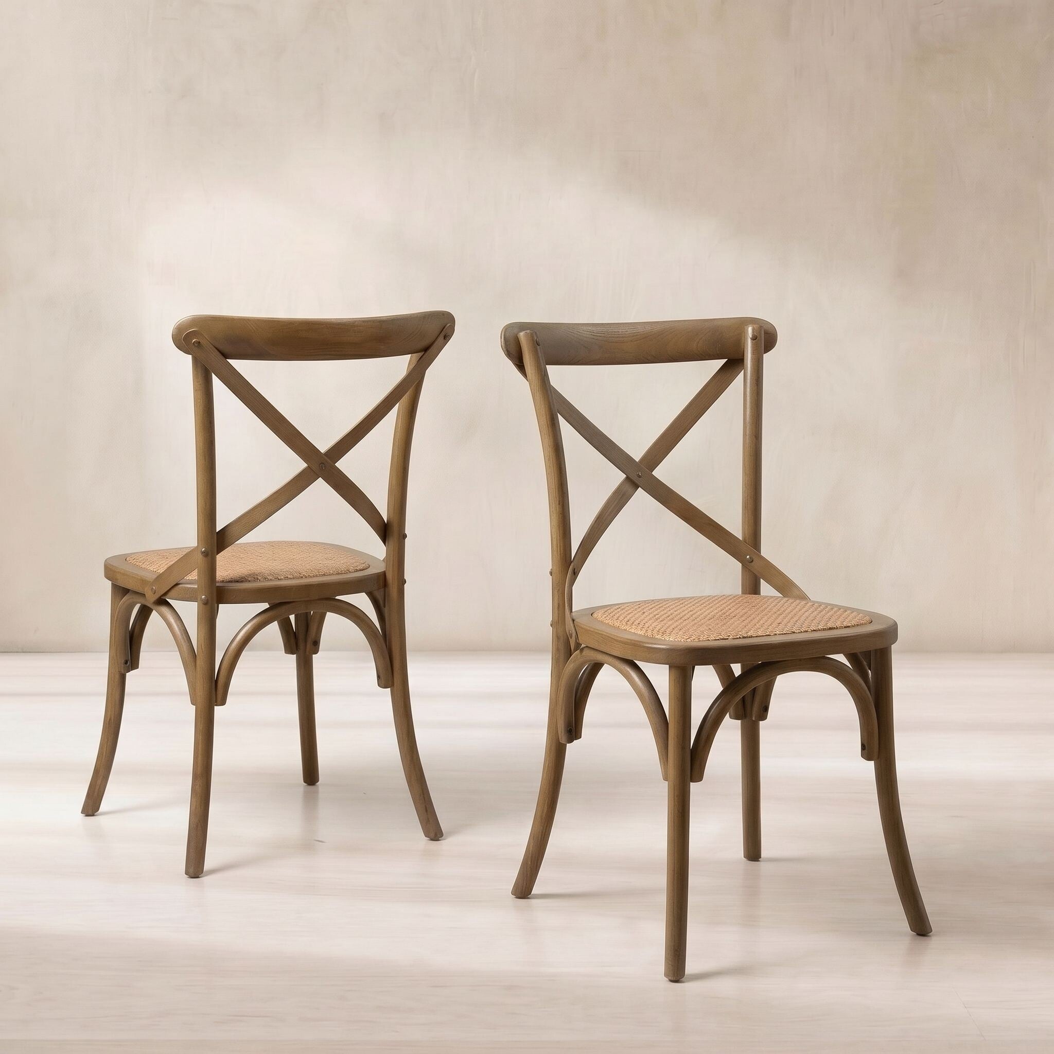Reims dining chair 50x54x89cm in brown rattan