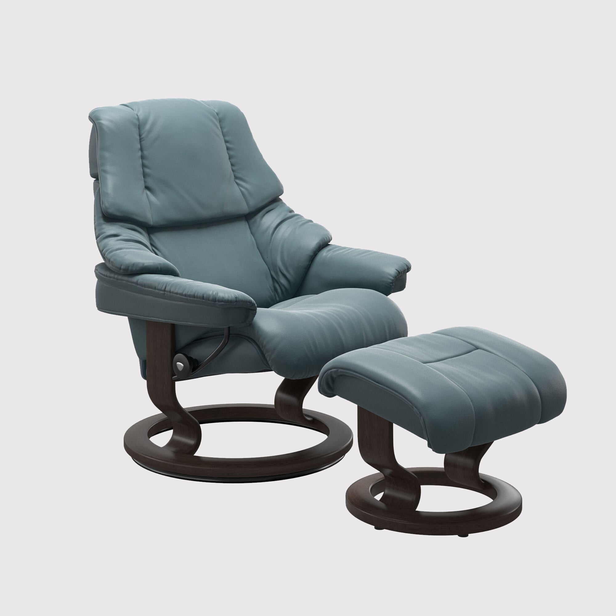 Stressless reno large classic recliner chair & footstool leather