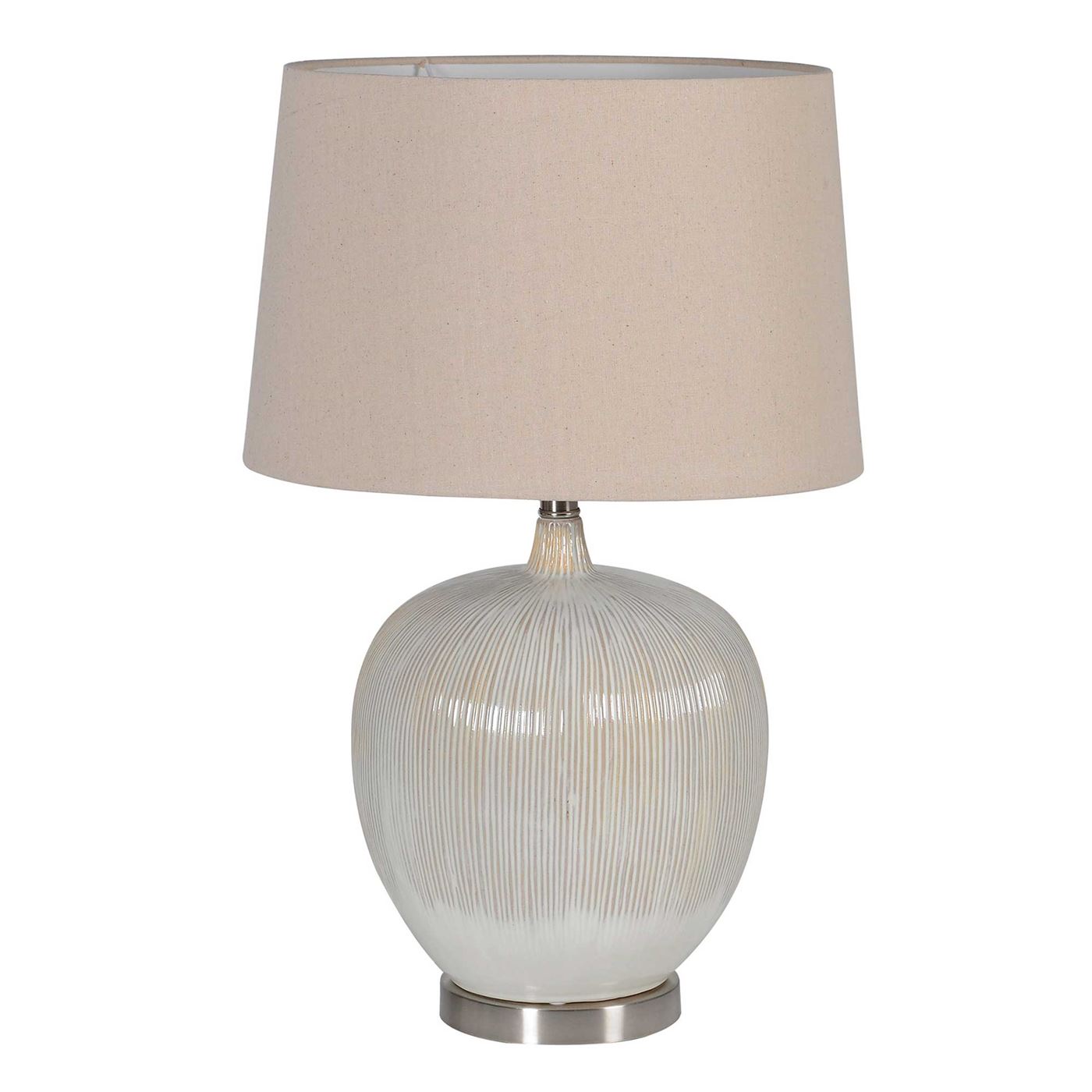 Round Cream Table Lamp | Barker & Stonehouse