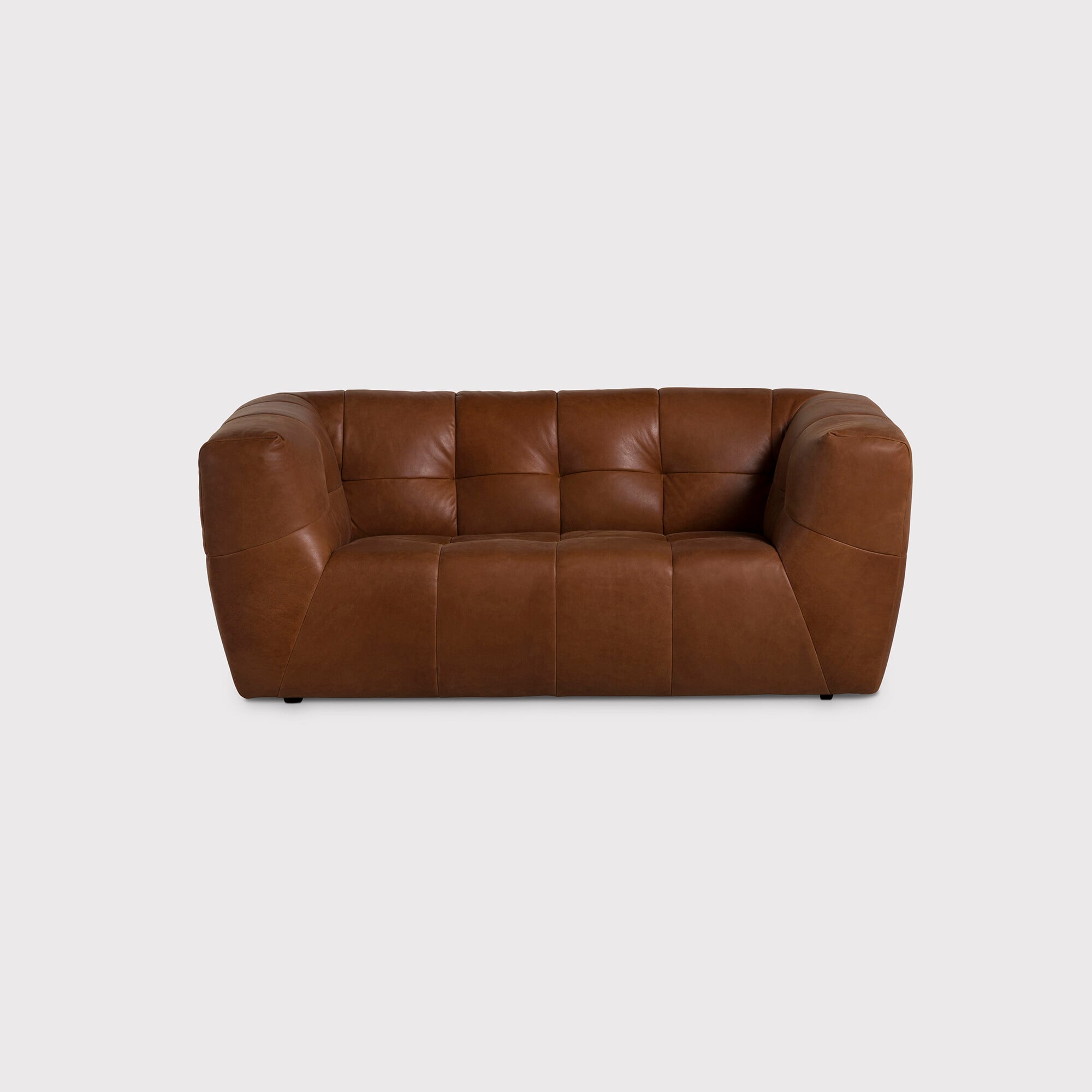 Atticus 2 seater sofa in brown leather
