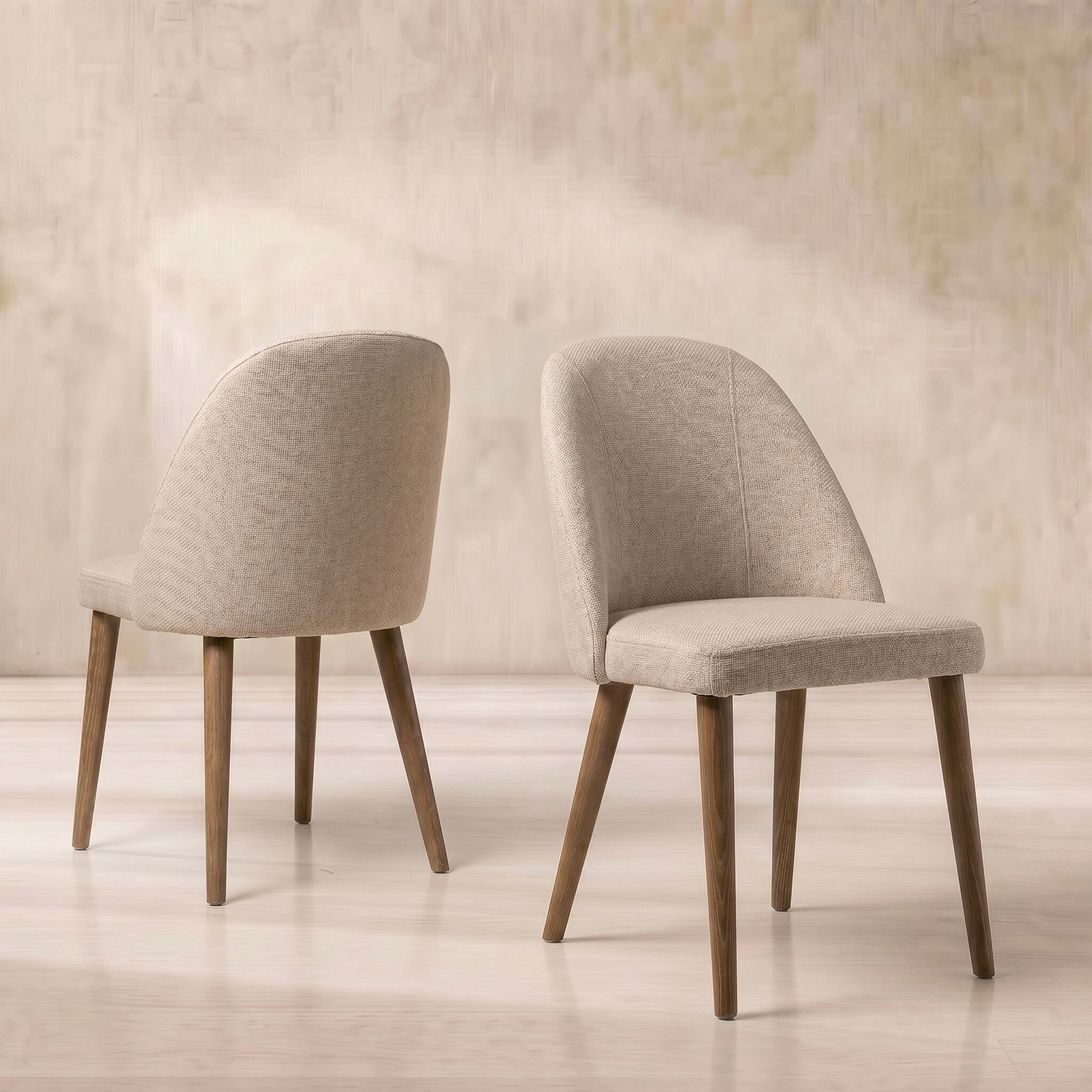 Rogan dining chair in neutral boucle