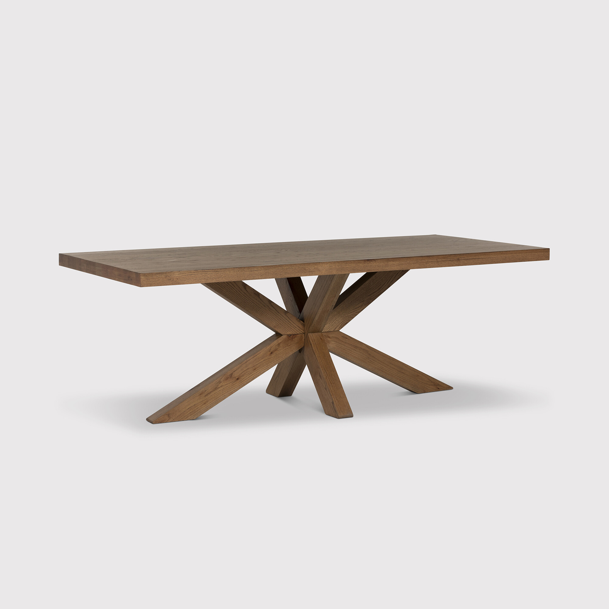 View Rudford dining table 220x100x77cm in brown oak View Rudford dining table 220x100x77cm in brown oak