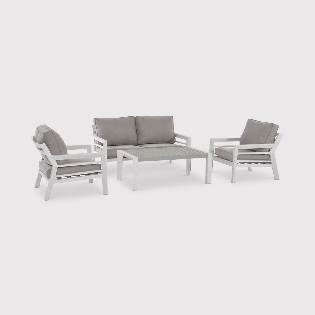 White aluminum deals outdoor sofa
