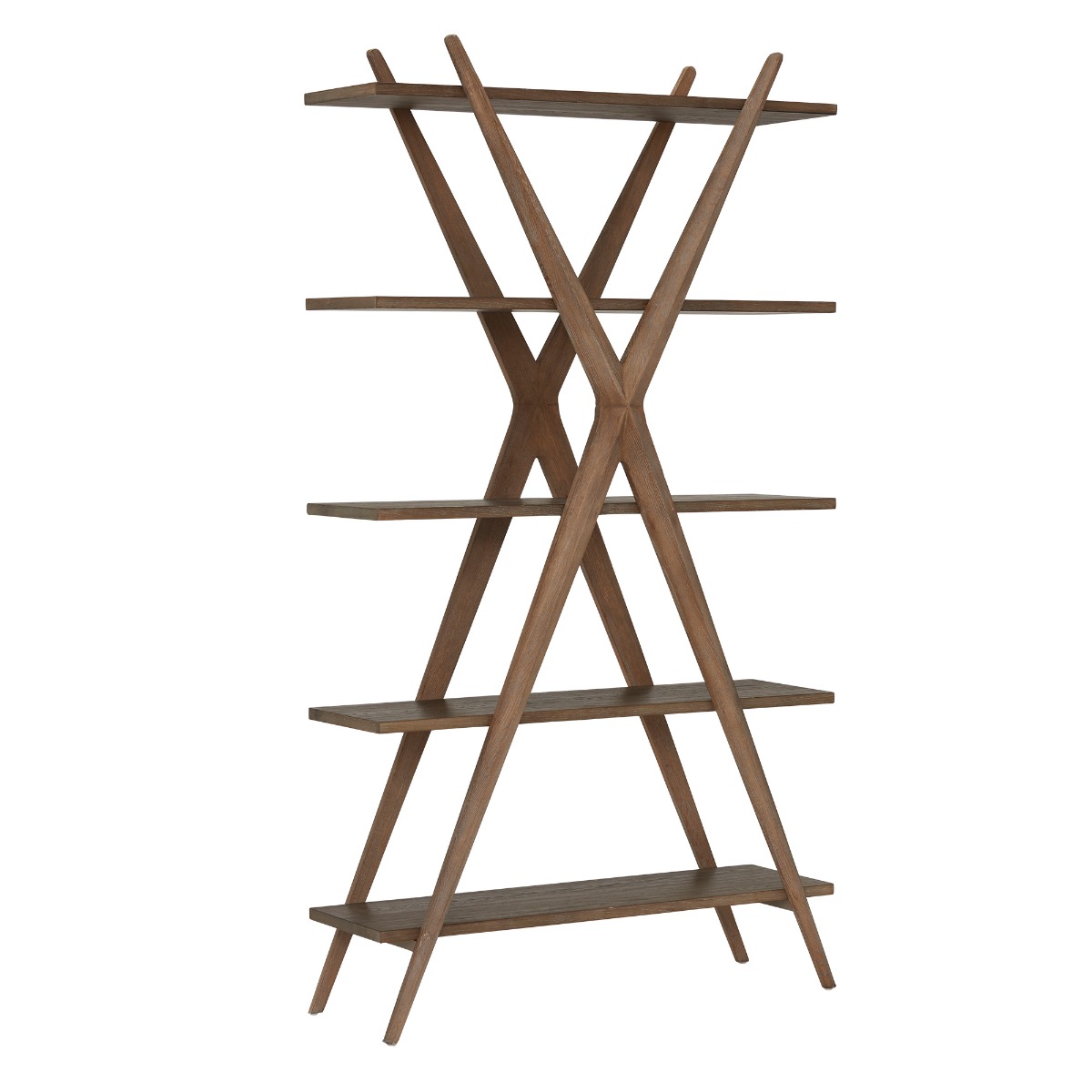 Sam Cross Shelving Unit, Rustic Grey and Blonde Oak Barker & Stonehouse