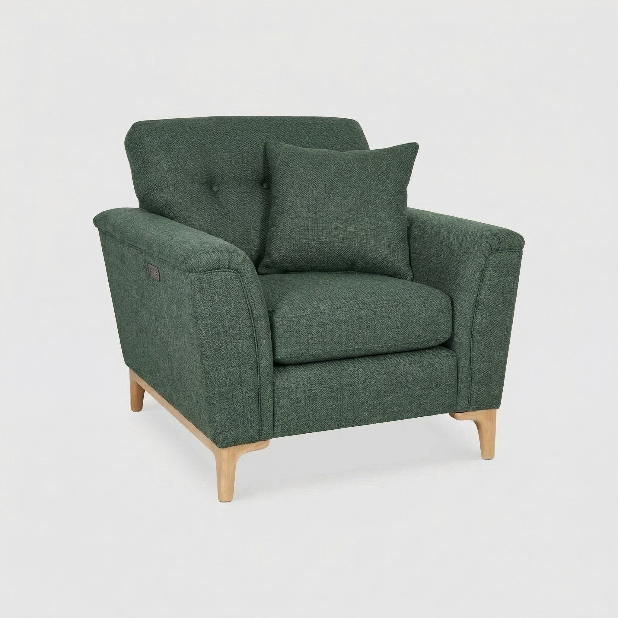 Ercol sandford motion lounger chair in green