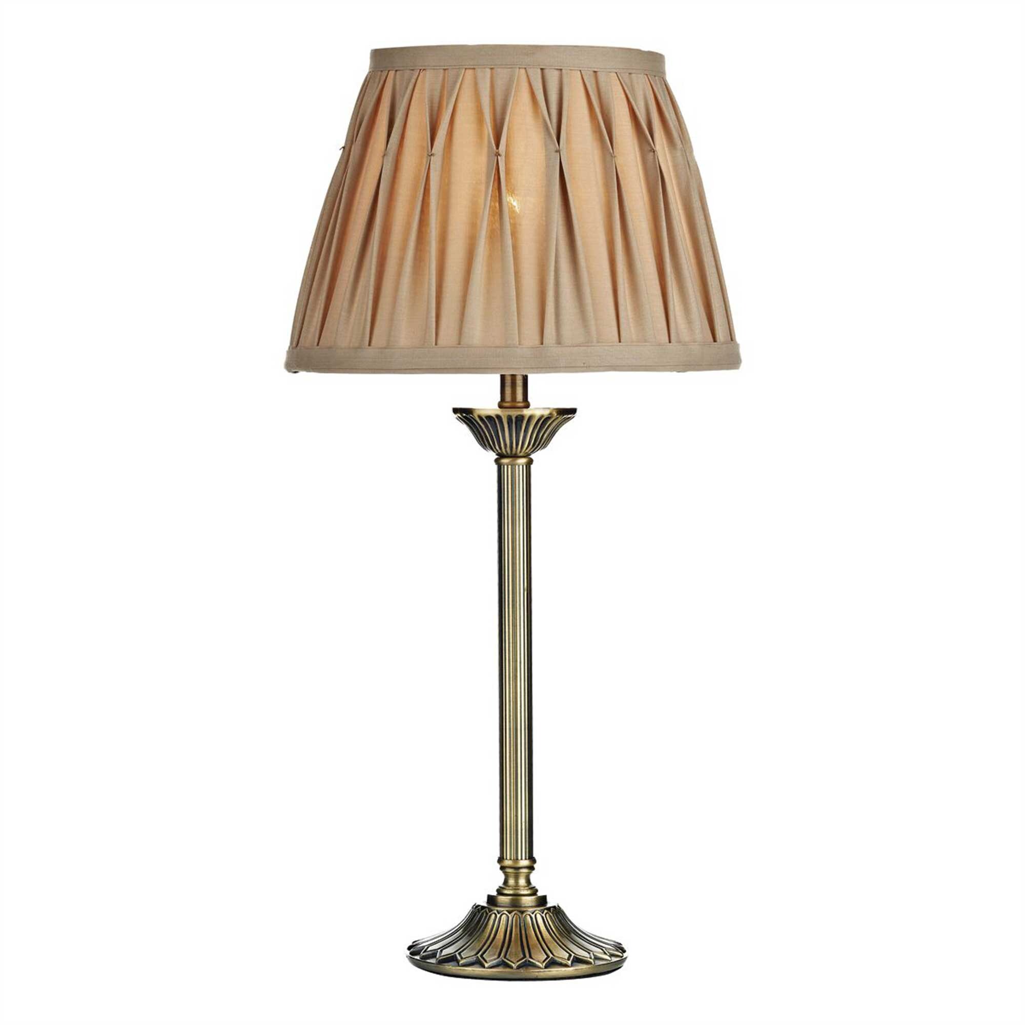 Slim Antique Brass Table Lamp, Gold Metal | Barker & Stonehouse thumbnail