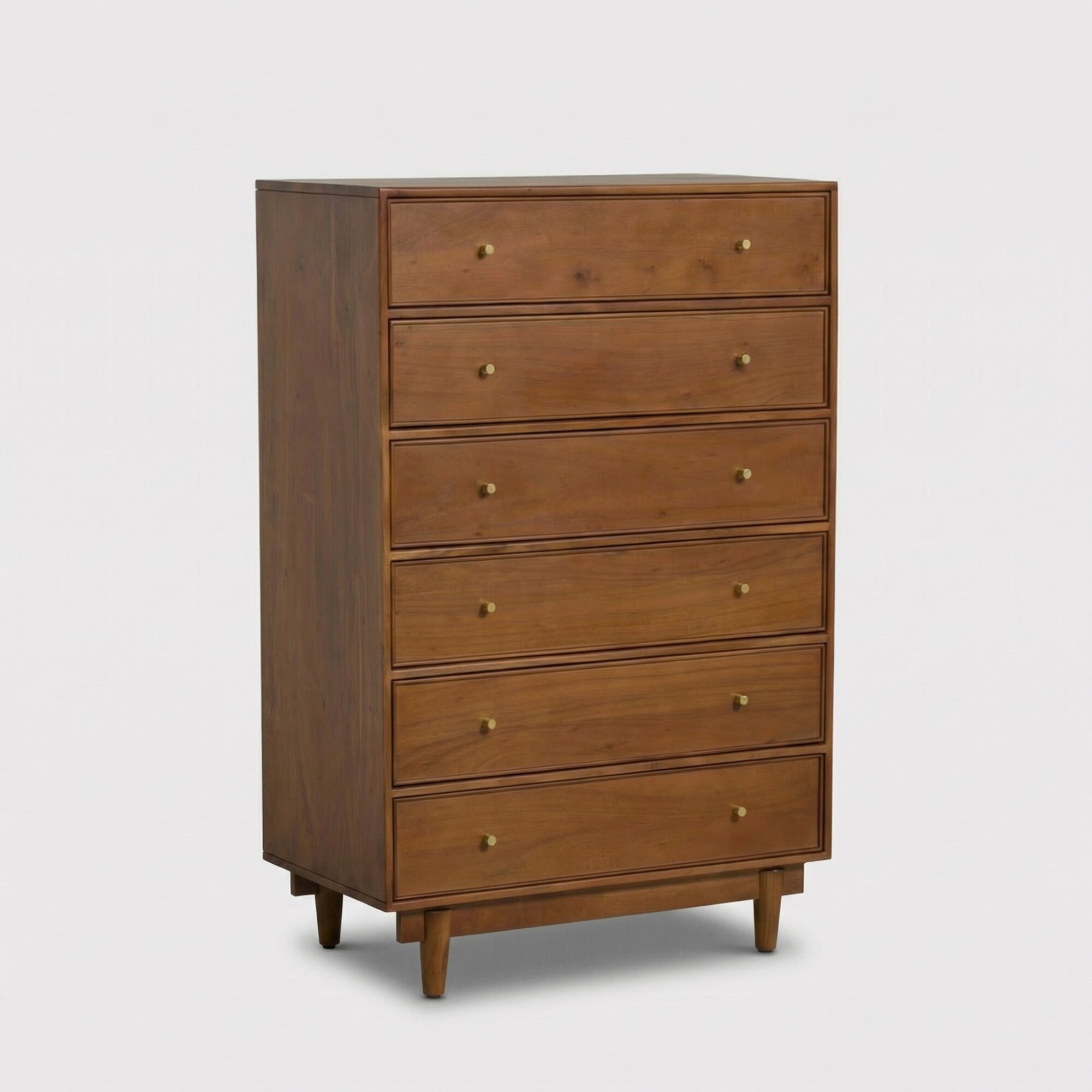 View Sendai 6 drawer tallboy 85x46x130cm in acacia wood View Sendai 6 drawer tallboy 85x46x130cm in acacia wood